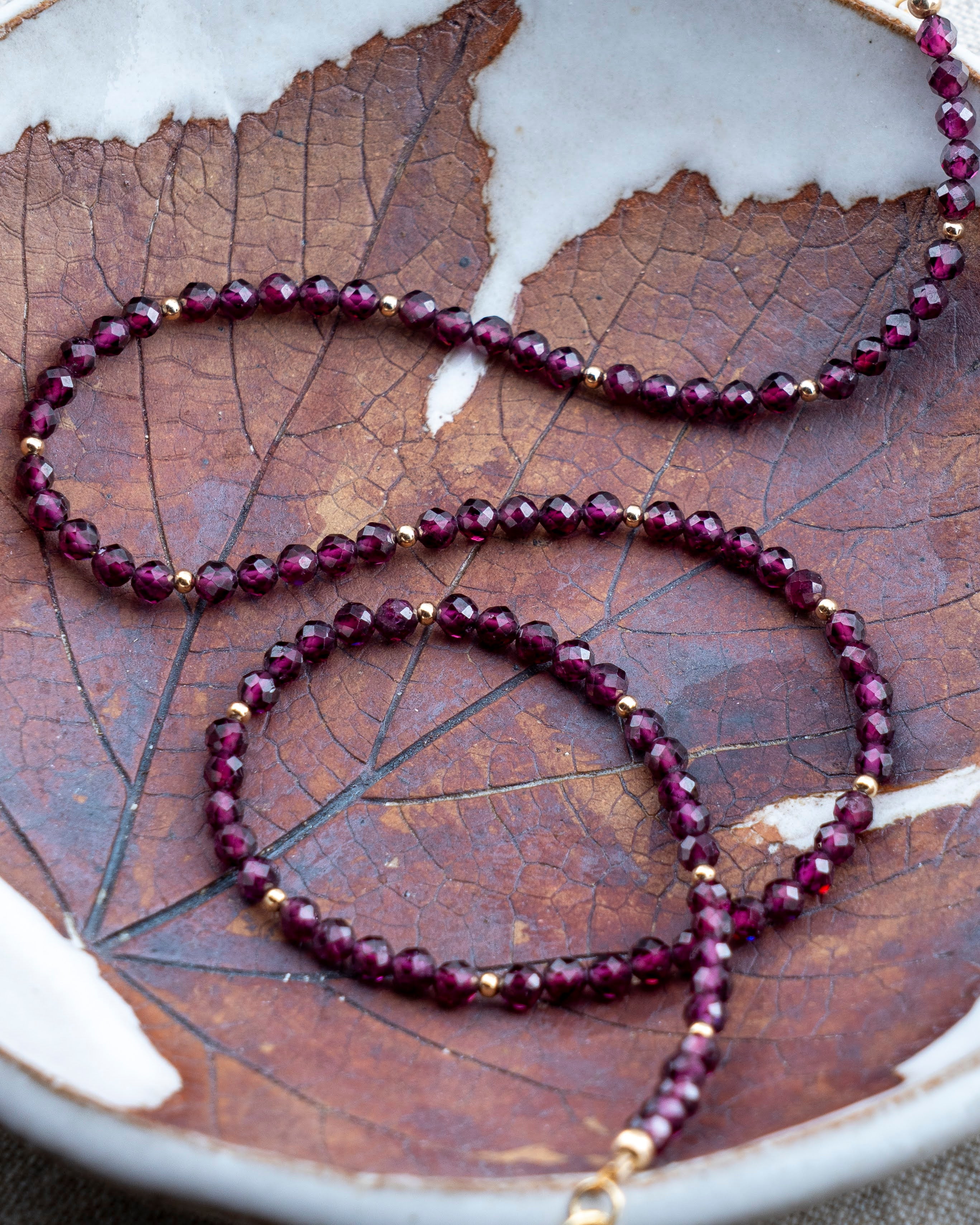 Bordeaux Horizon Purple Garnet Necklace