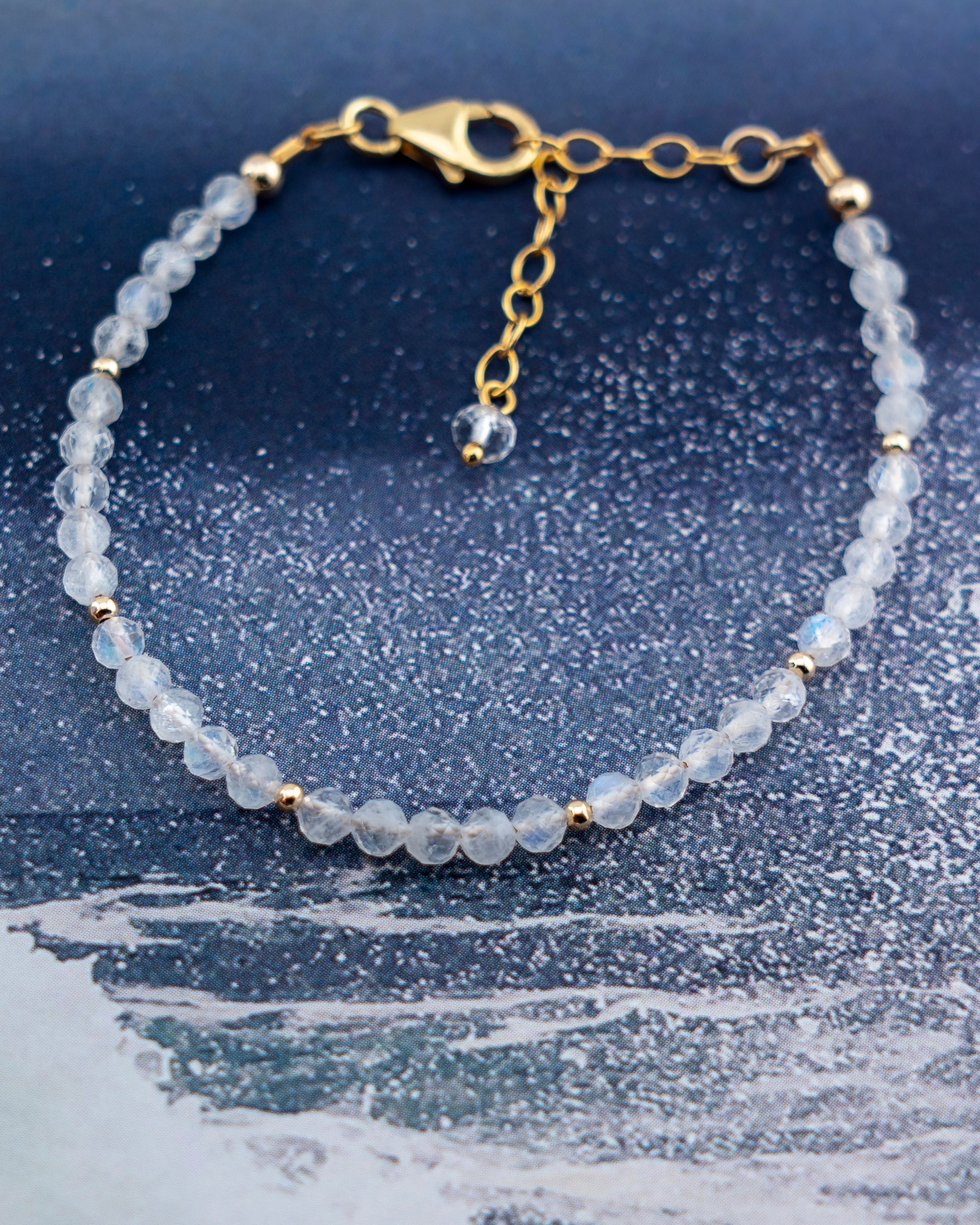 Lunar Glow Rainbow Moonstone Bracelet