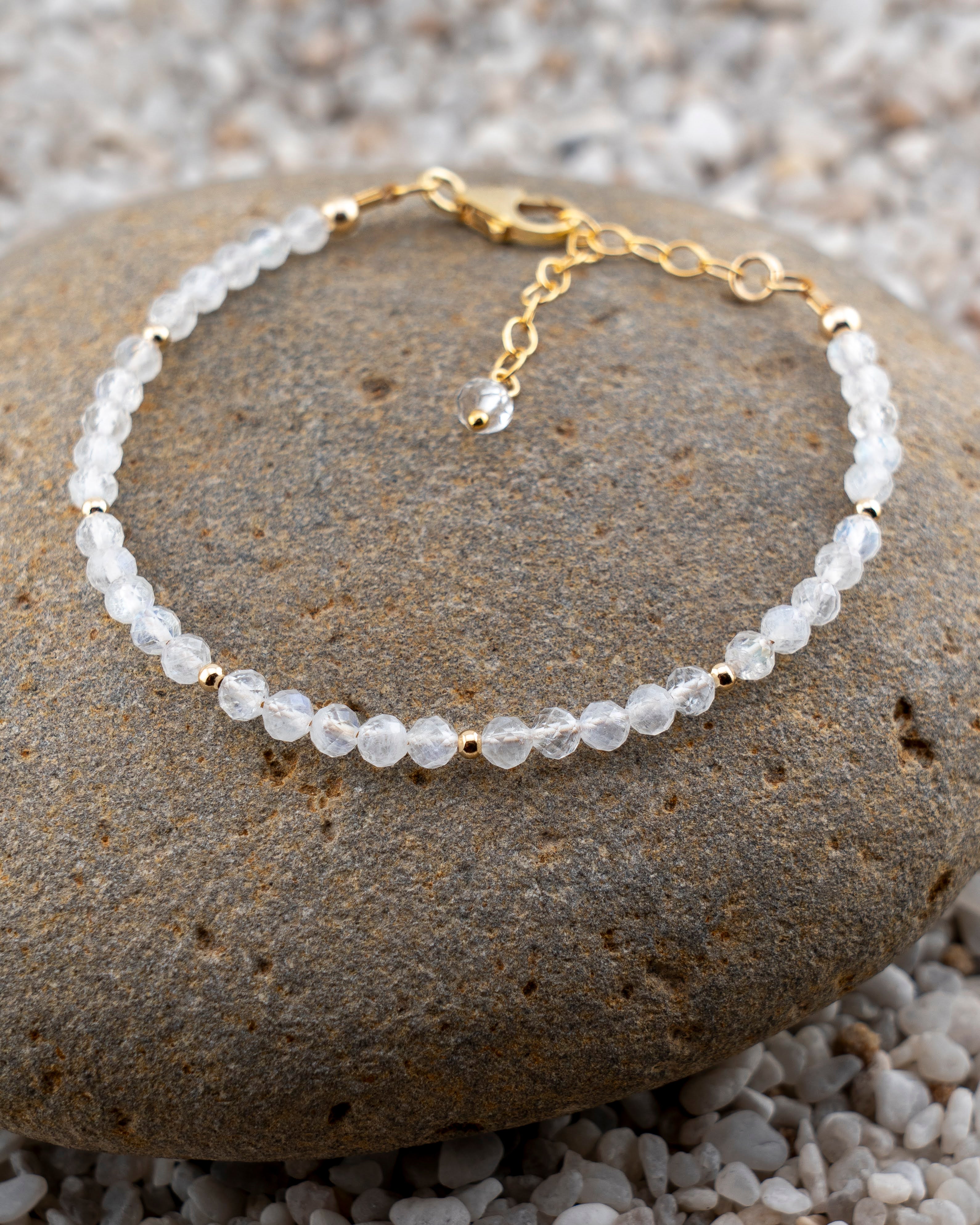 Lunar Glow Rainbow Moonstone Bracelet