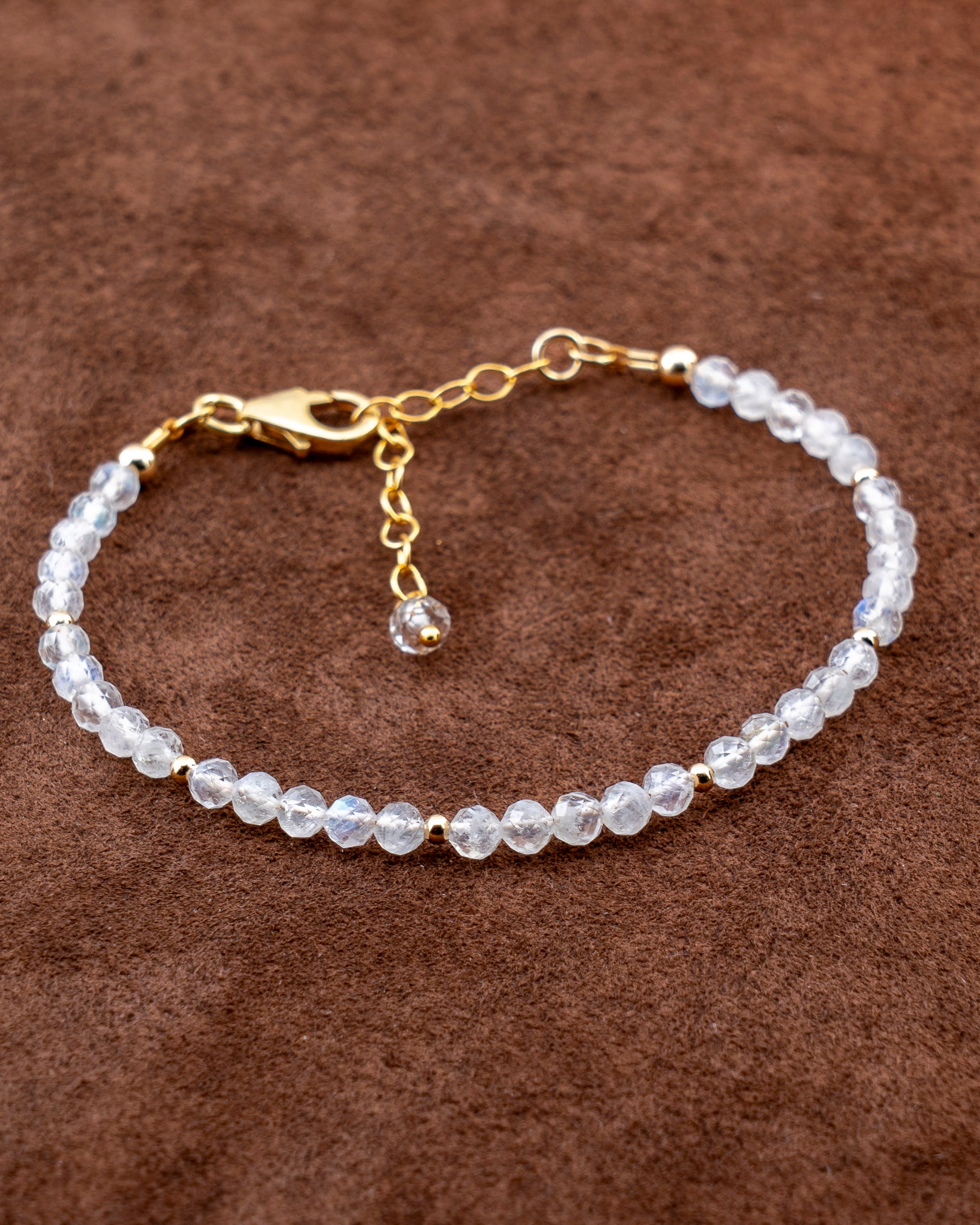 Lunar Glow Rainbow Moonstone Bracelet