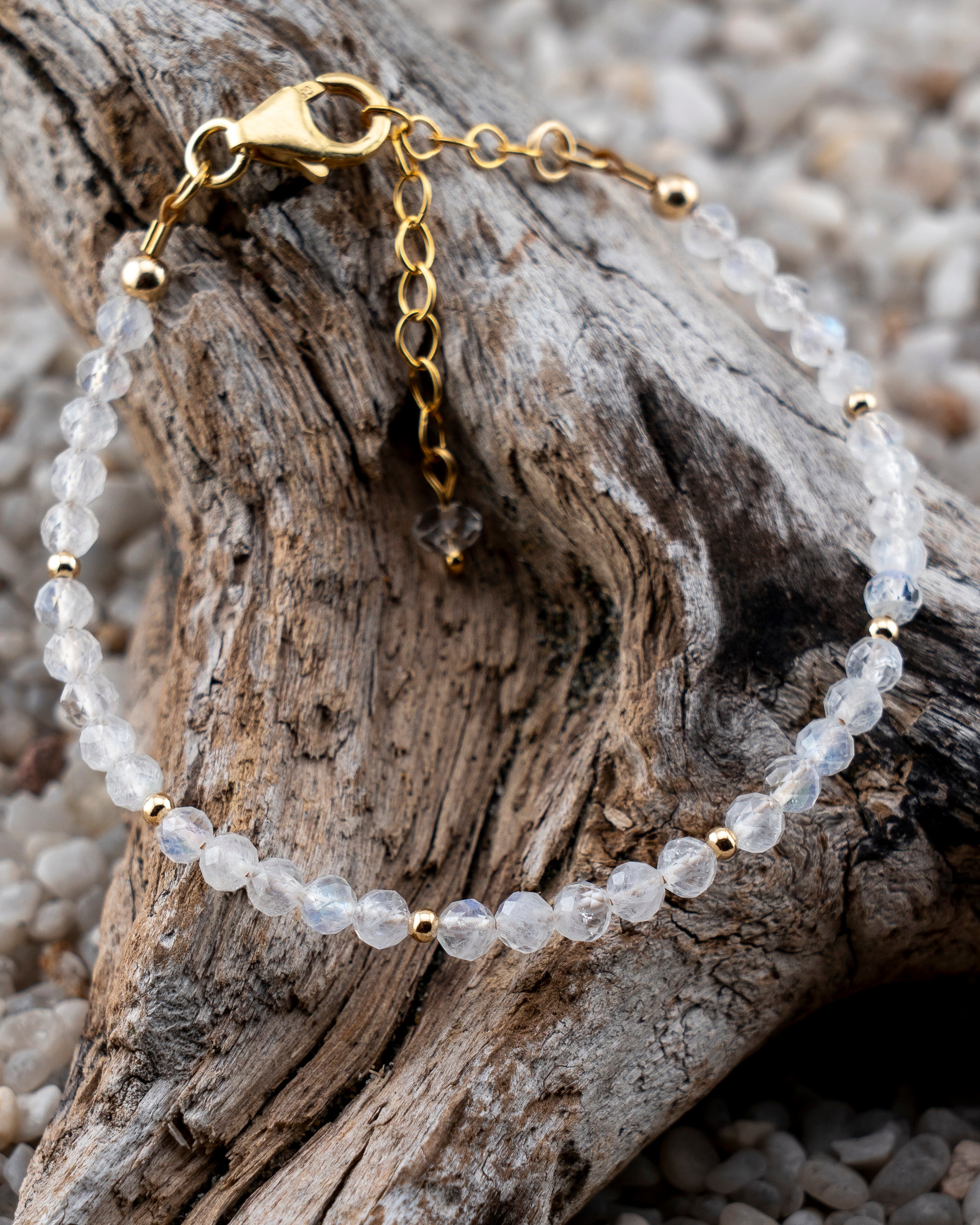 Lunar Glow Rainbow Moonstone Bracelet