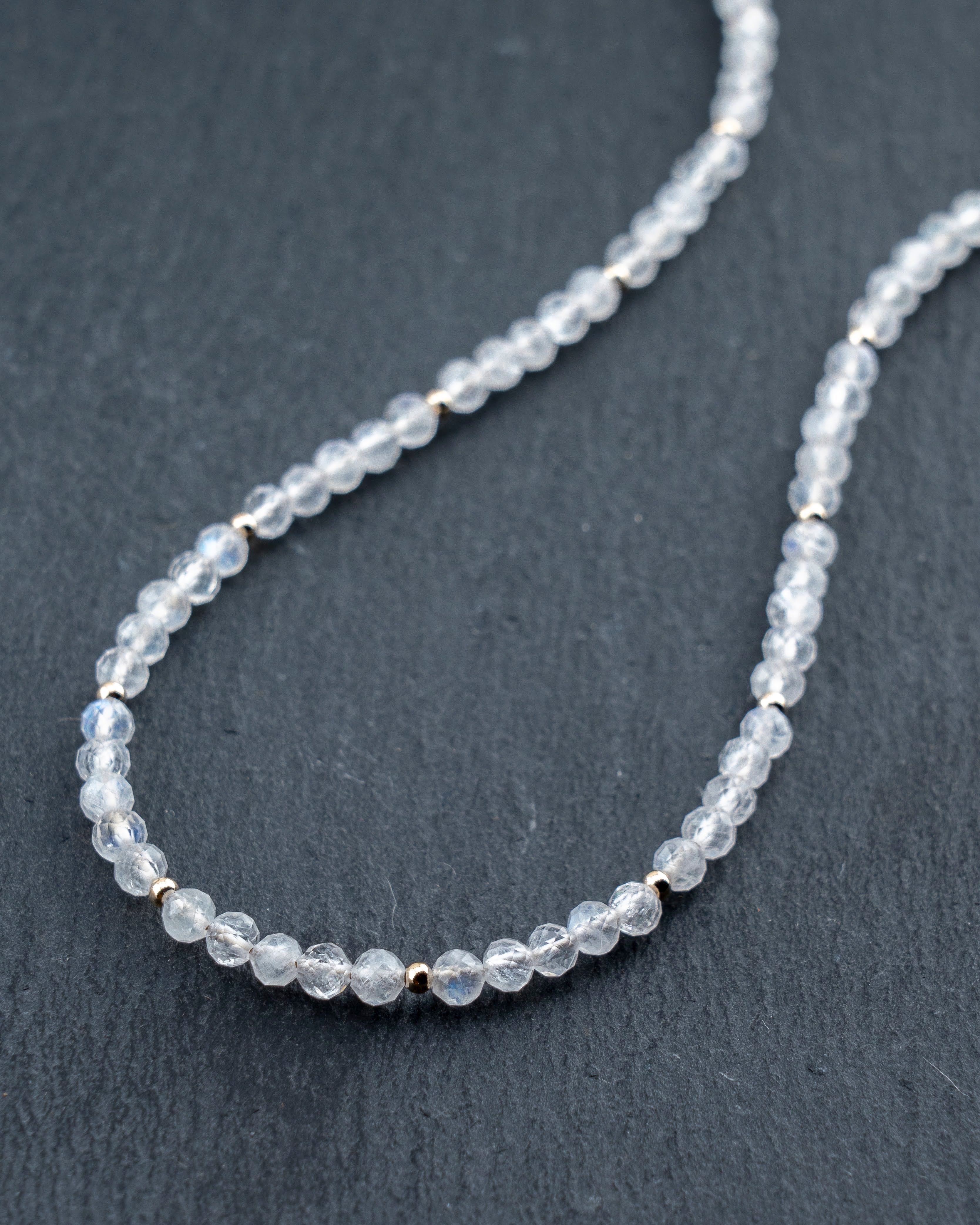 Lunar Glow Rainbow Moonstone Necklace