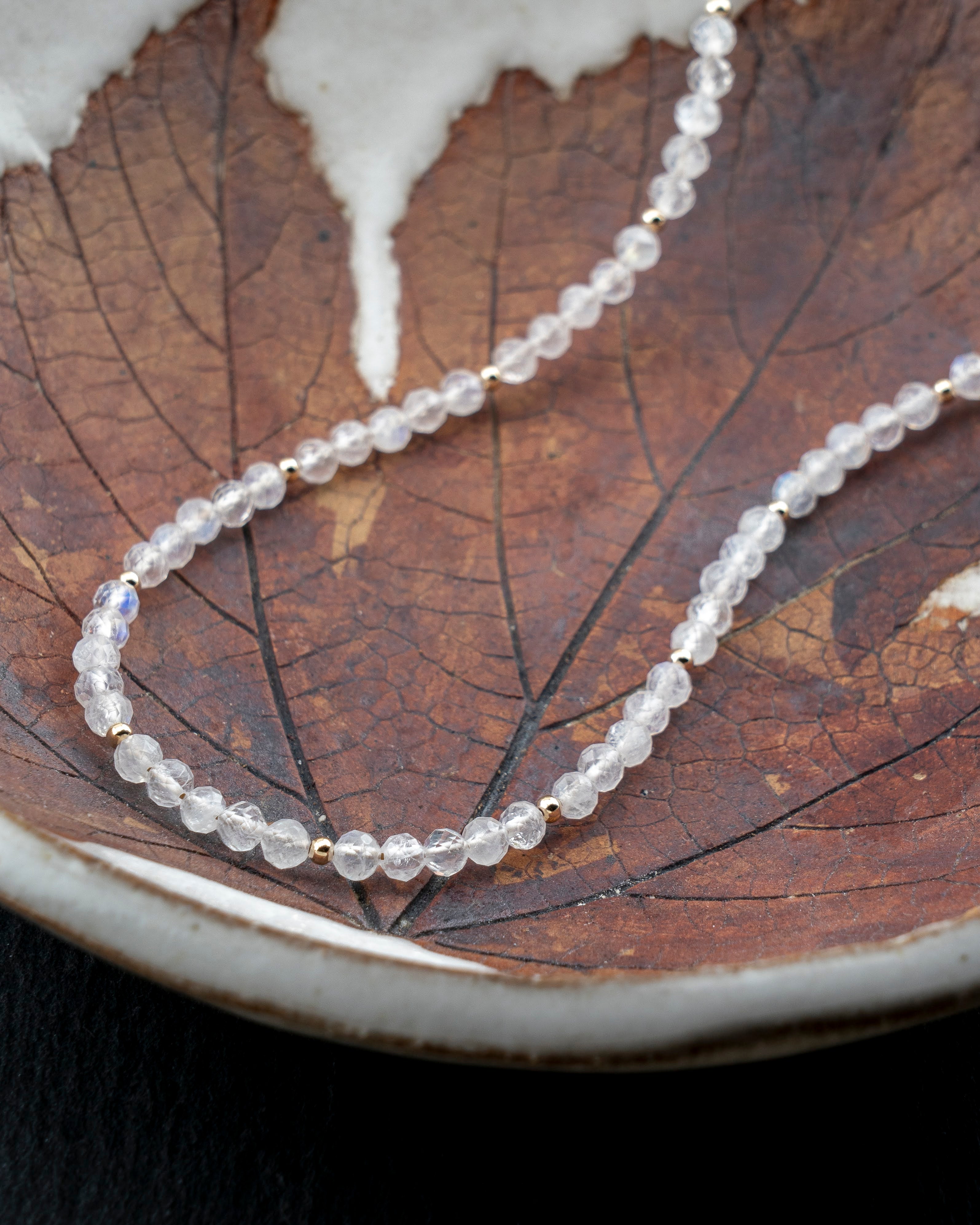 Lunar Glow Rainbow Moonstone Necklace