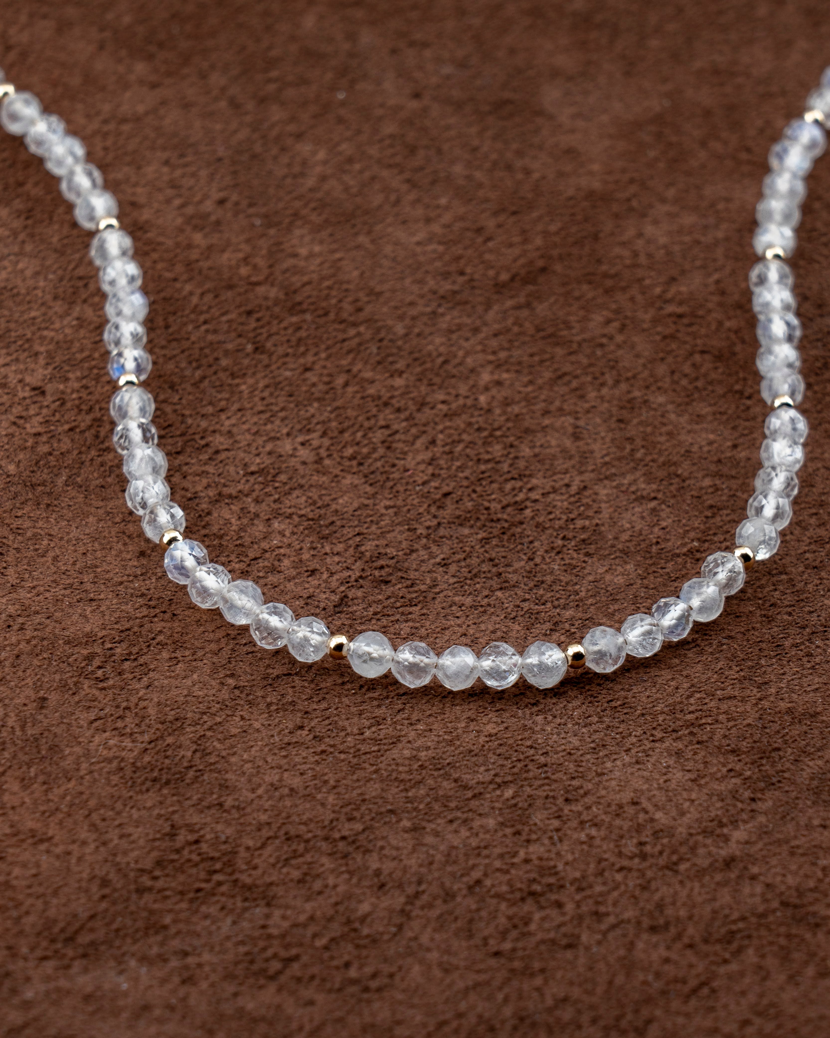 Lunar Glow Rainbow Moonstone Necklace
