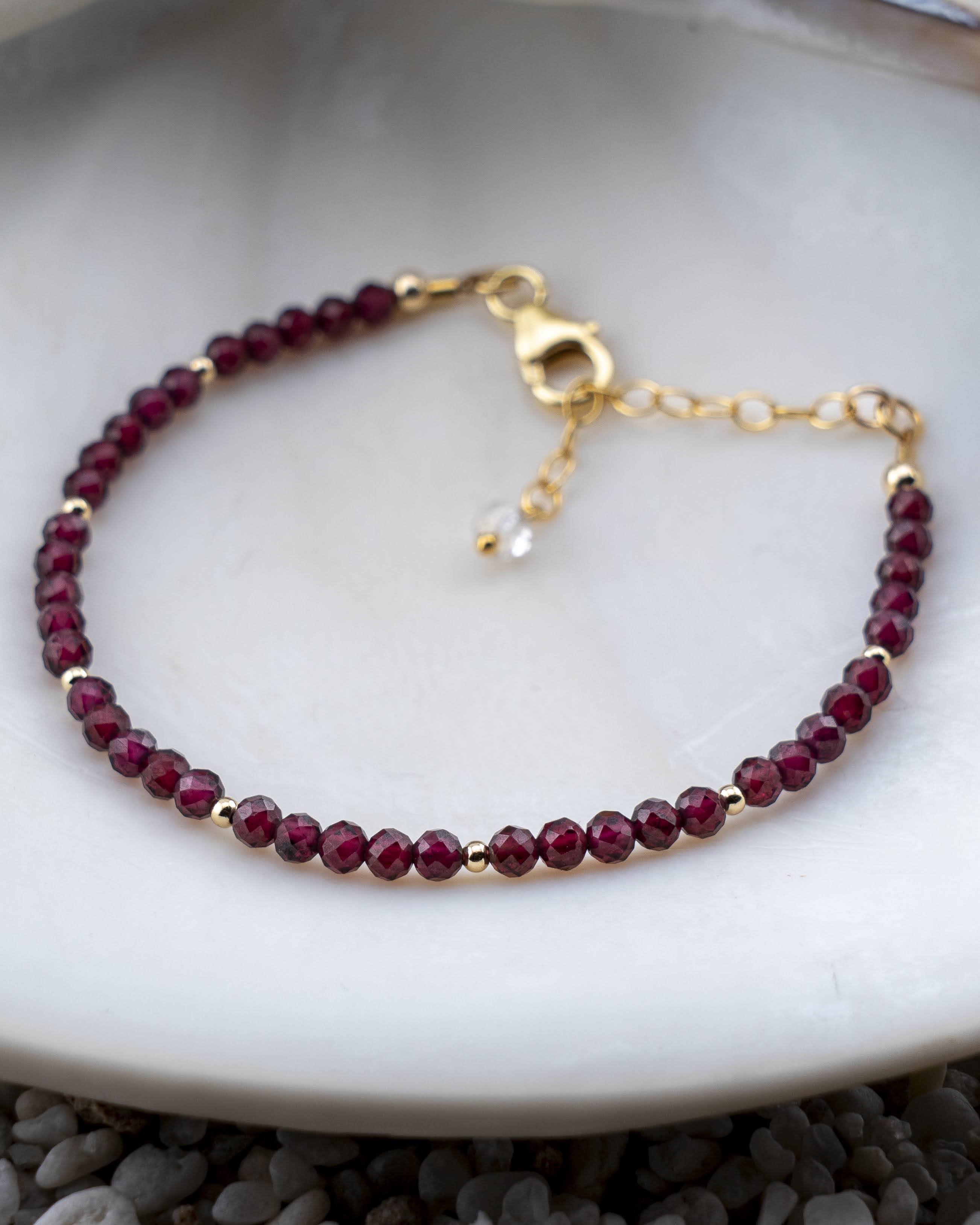Twilight Syrah Red Garnet Bracelet