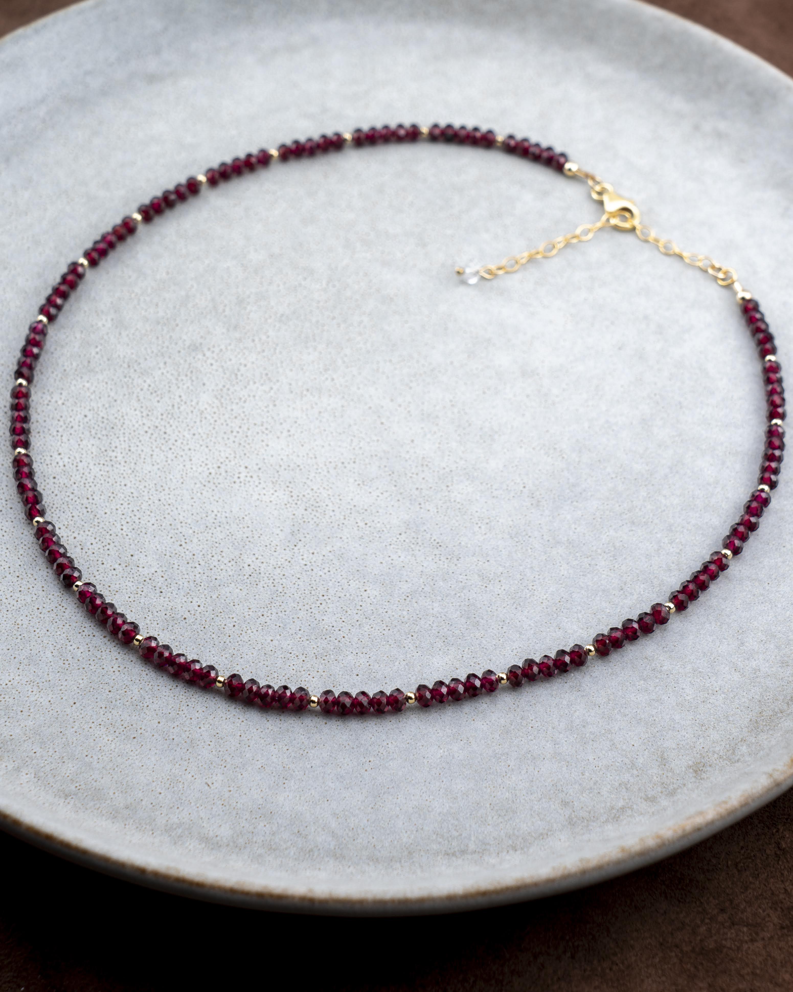 Twilight Syrah Red Garnet Necklace