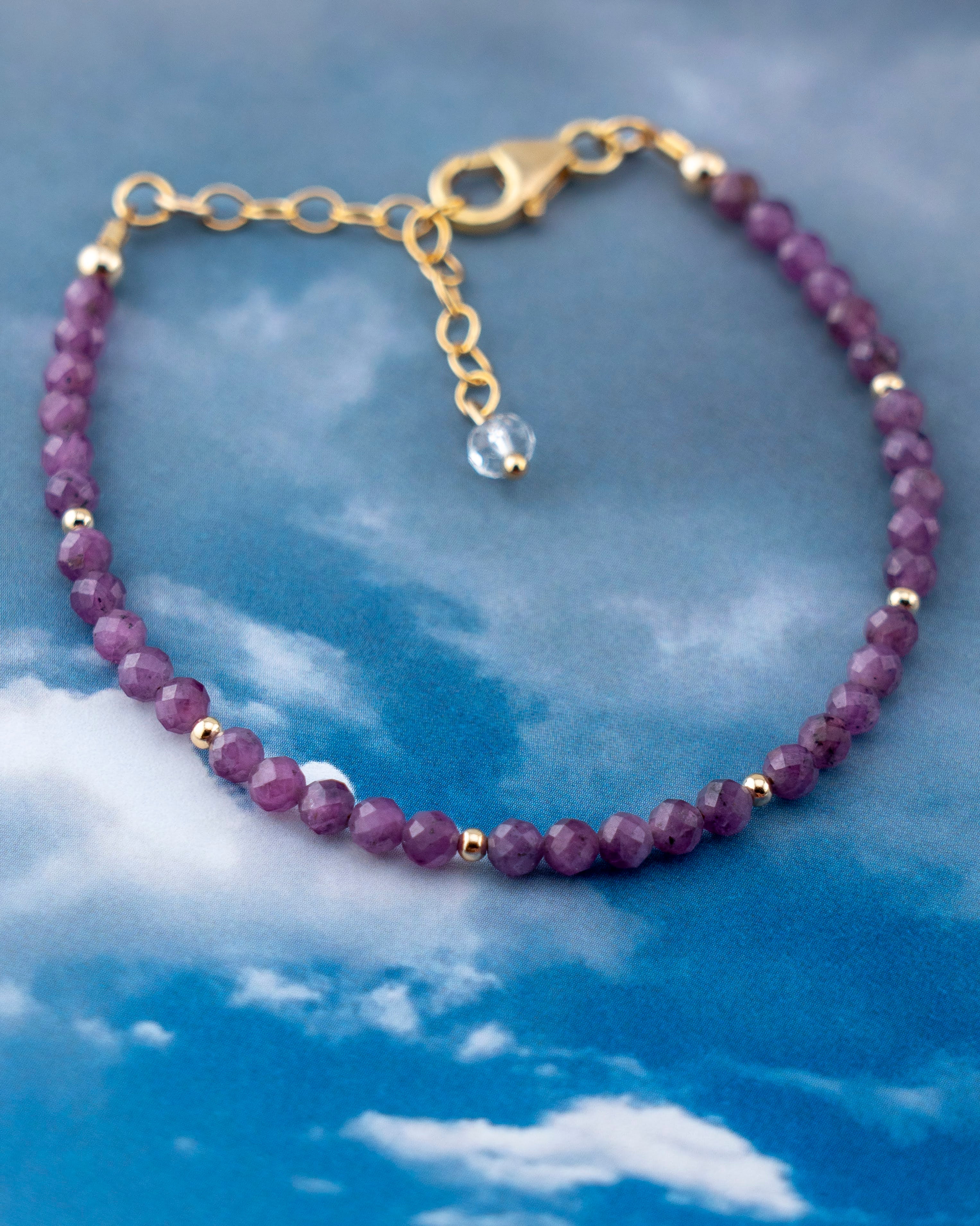 Autumn Orchid Purple Ruby Bracelet
