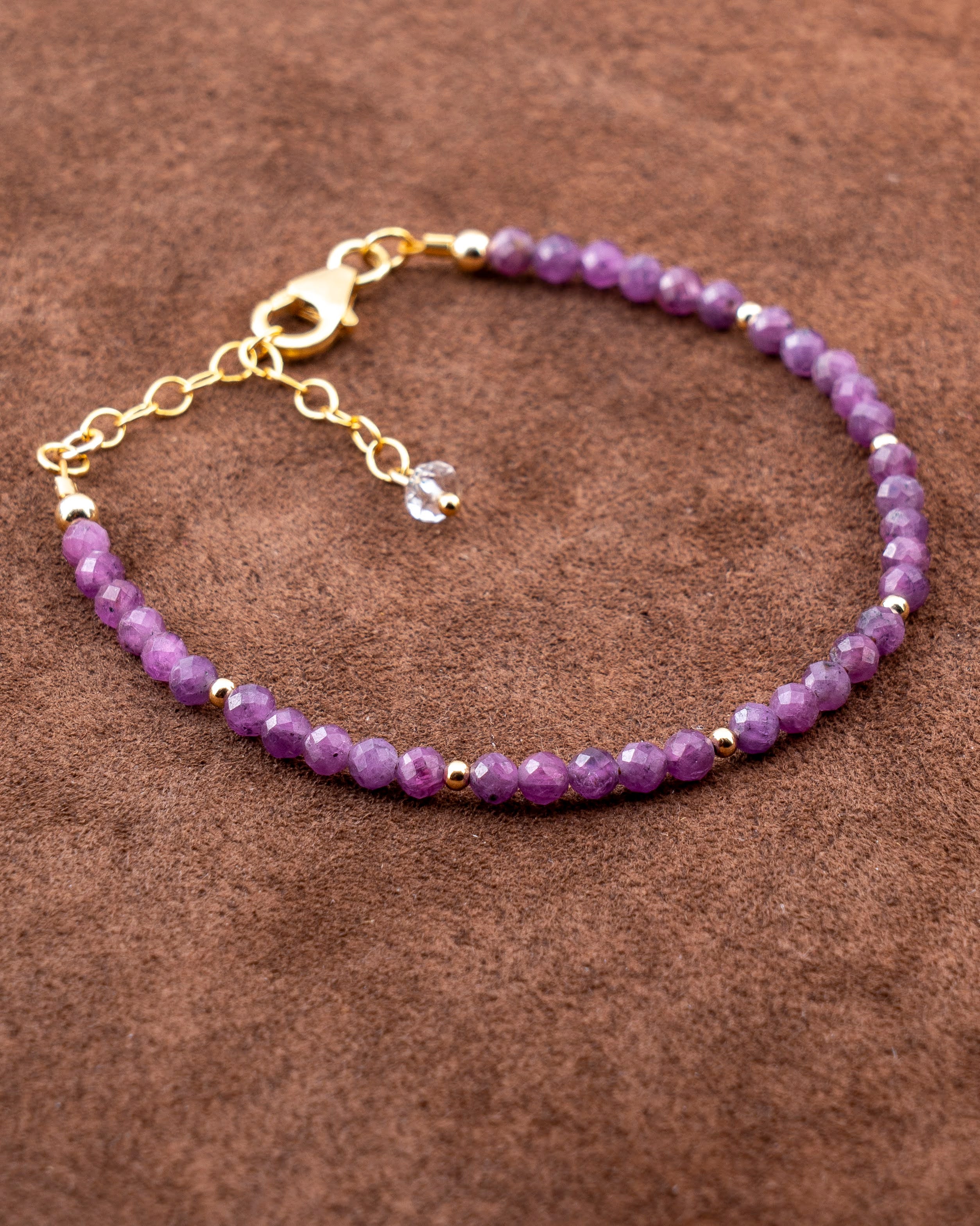 Autumn Orchid Purple Ruby Bracelet