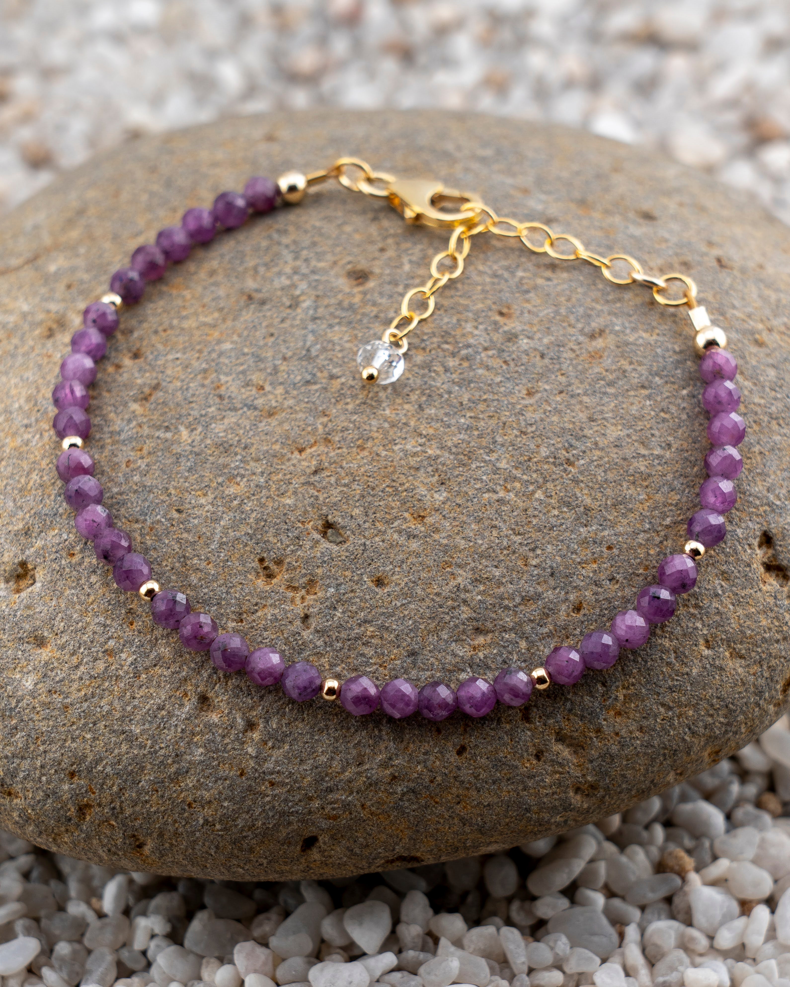 Autumn Orchid Purple Ruby Bracelet