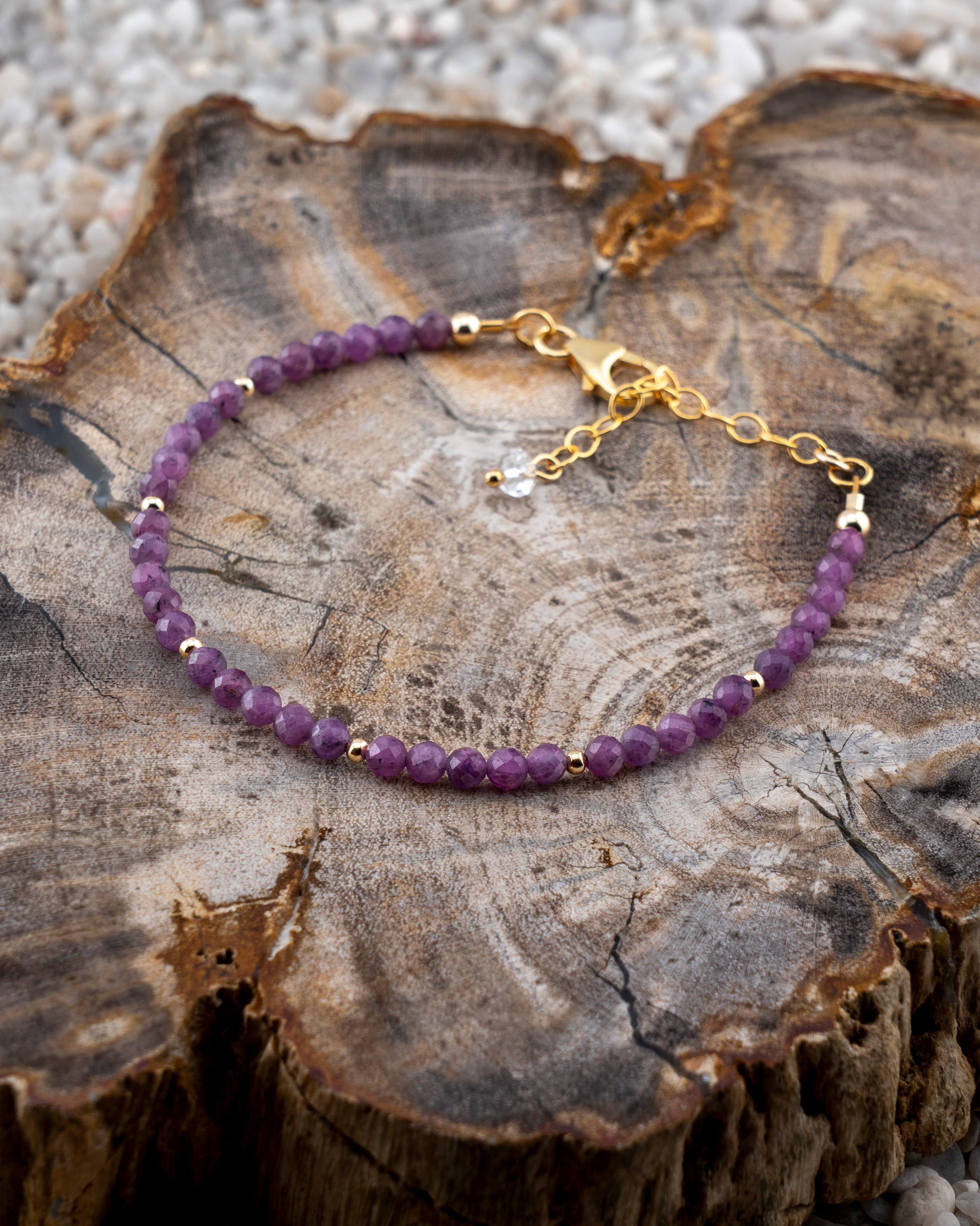 Autumn Orchid Purple Ruby Bracelet