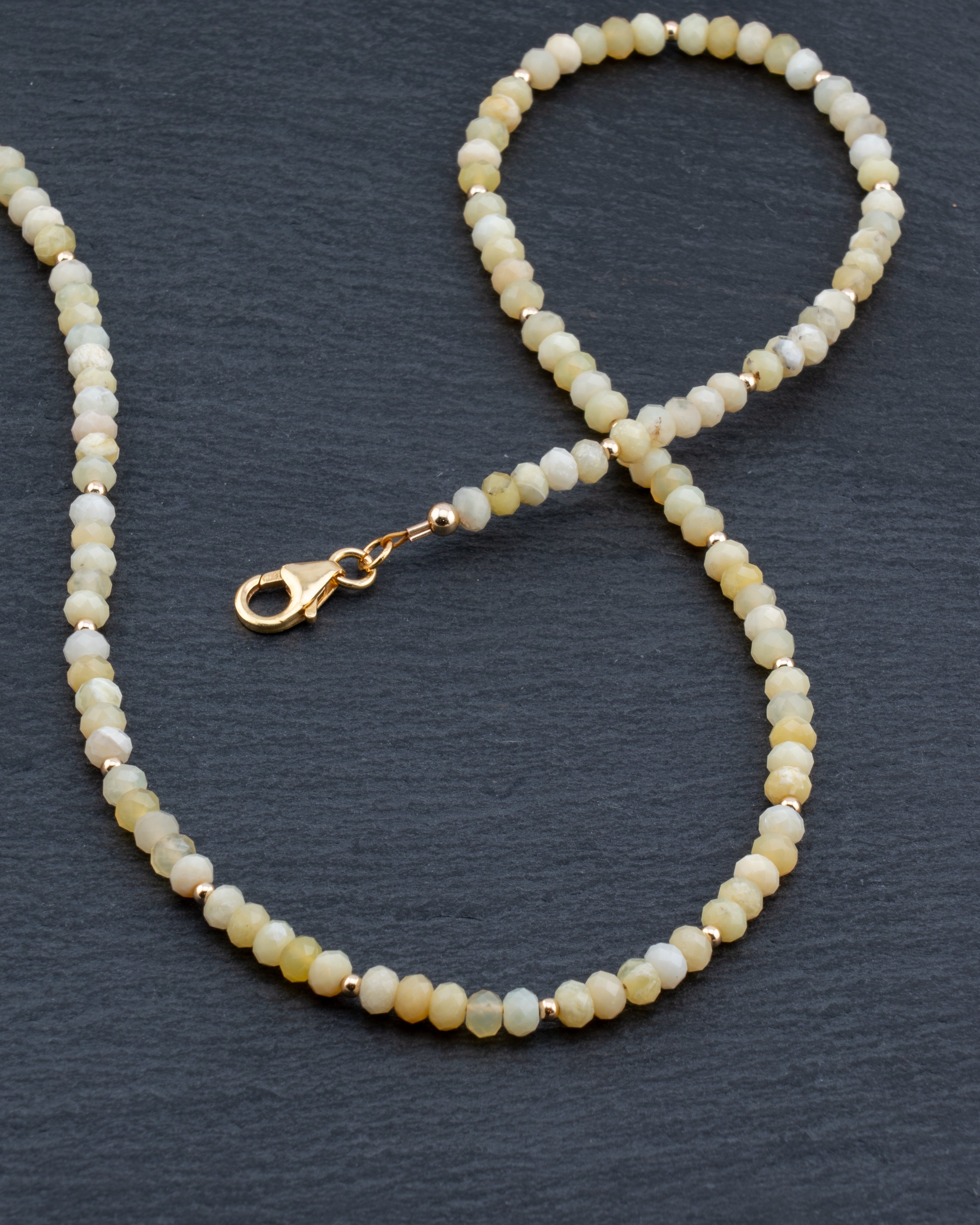 Saffron Glow Yellow Opal Necklace