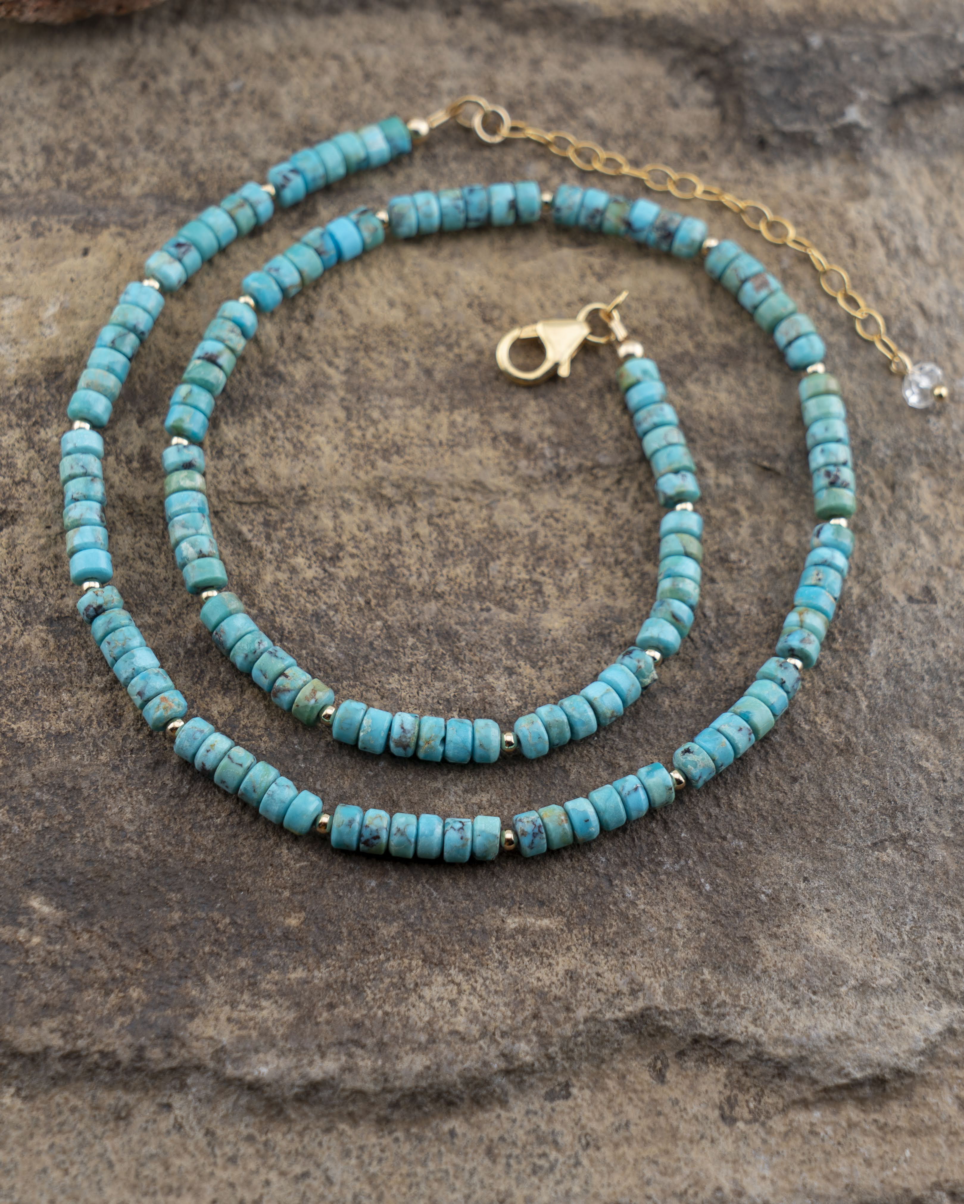 Azure Mesa Turquoise Heishi Necklace