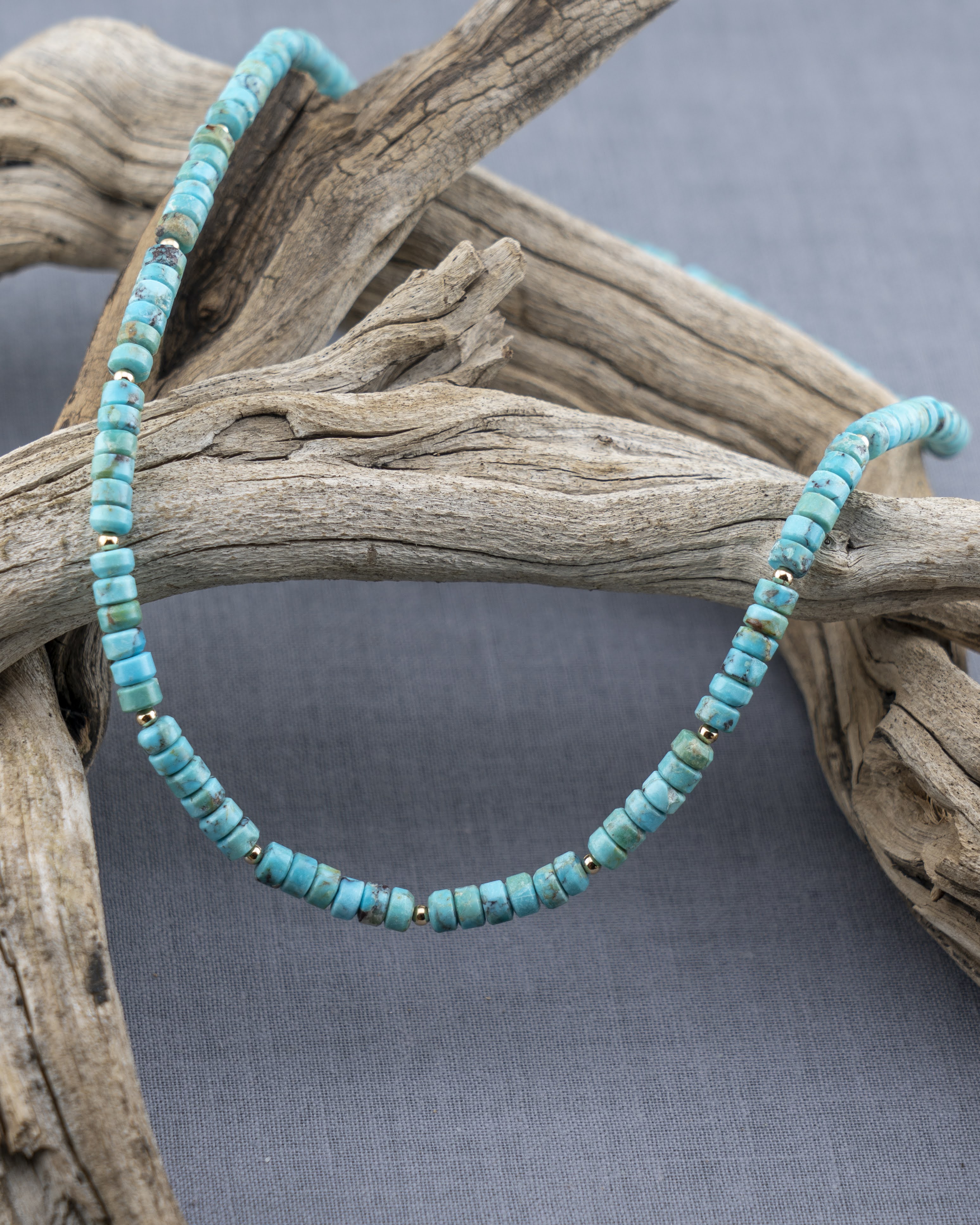Azure Mesa Turquoise Heishi Necklace