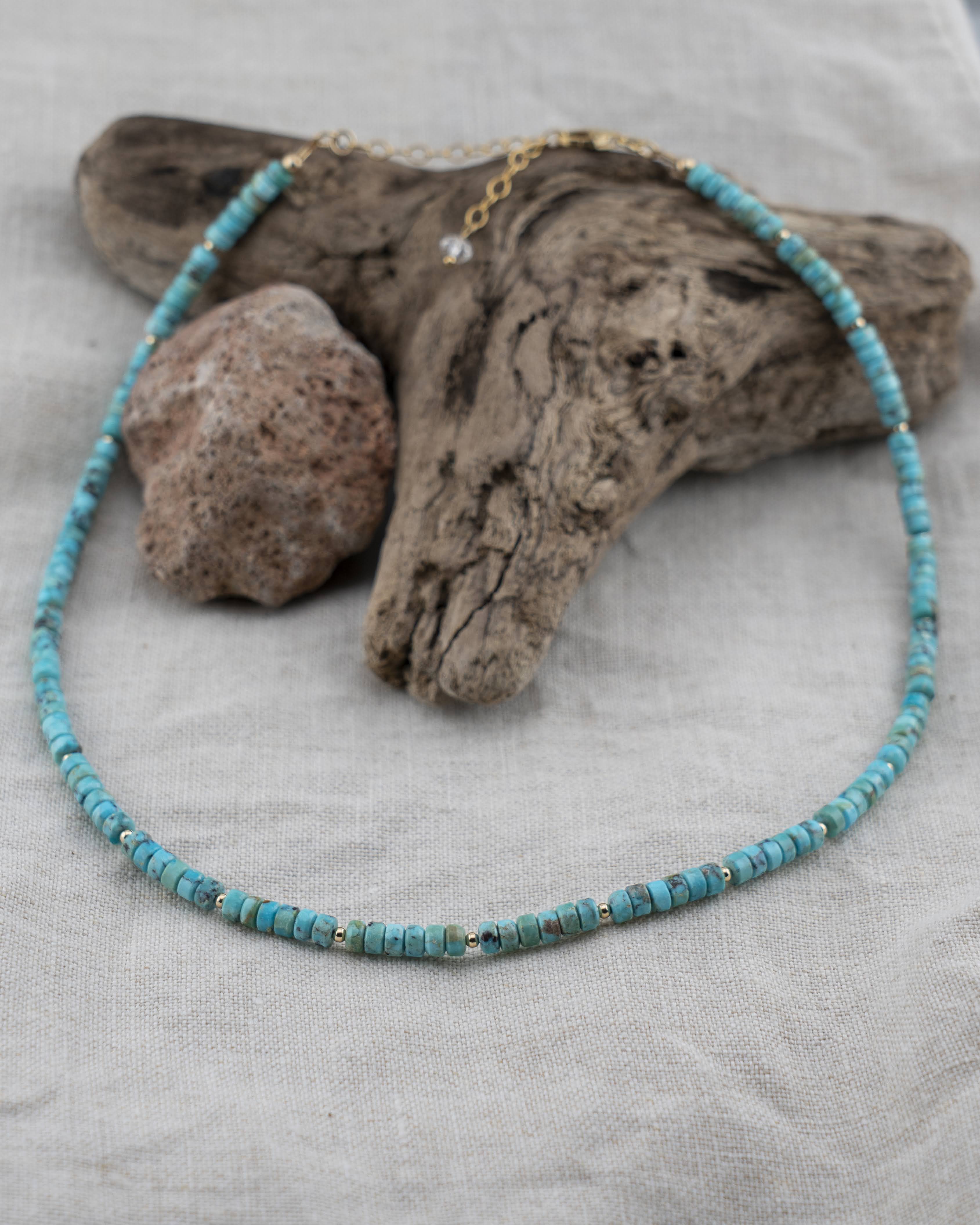 Azure Mesa Turquoise Heishi Necklace