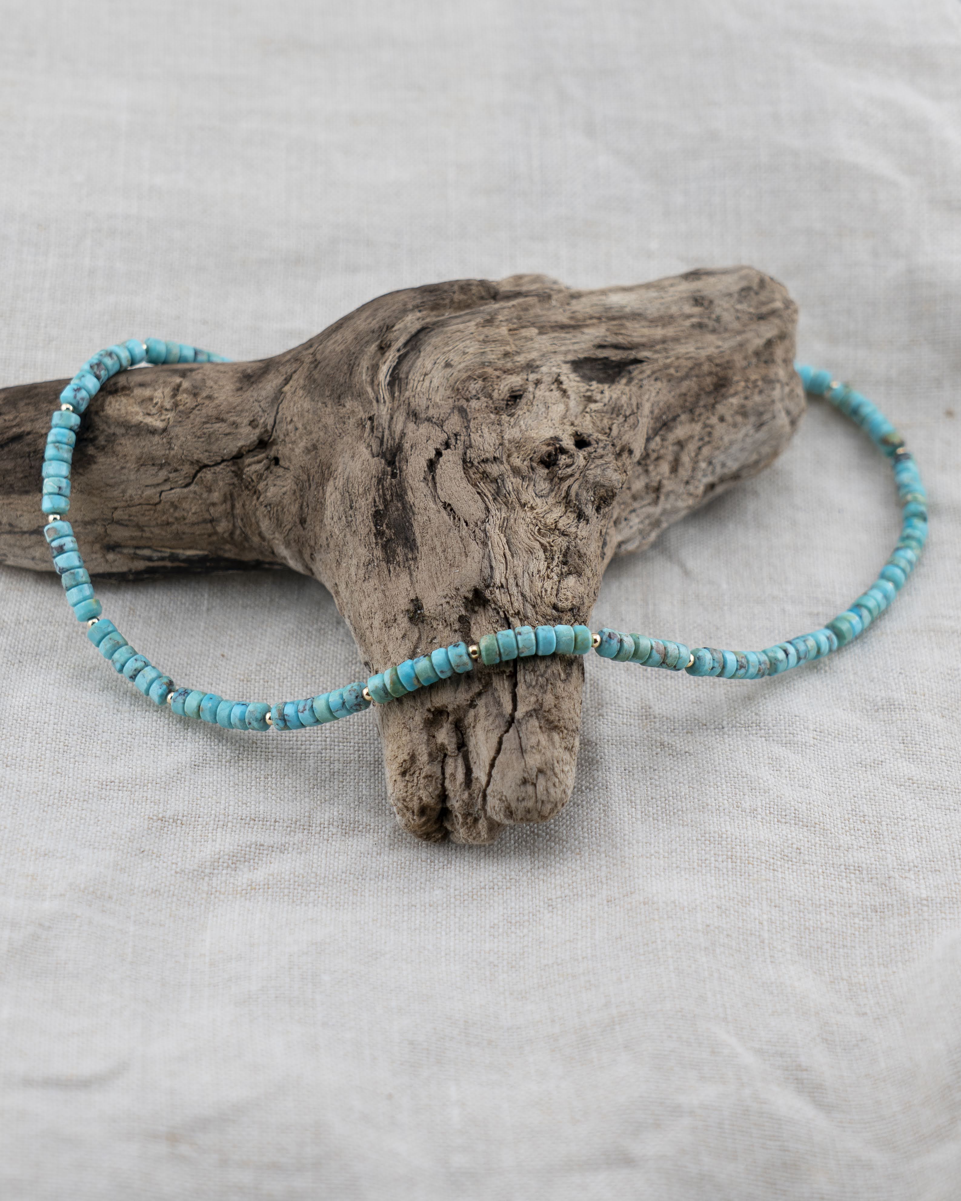 Azure Mesa Turquoise Heishi Necklace