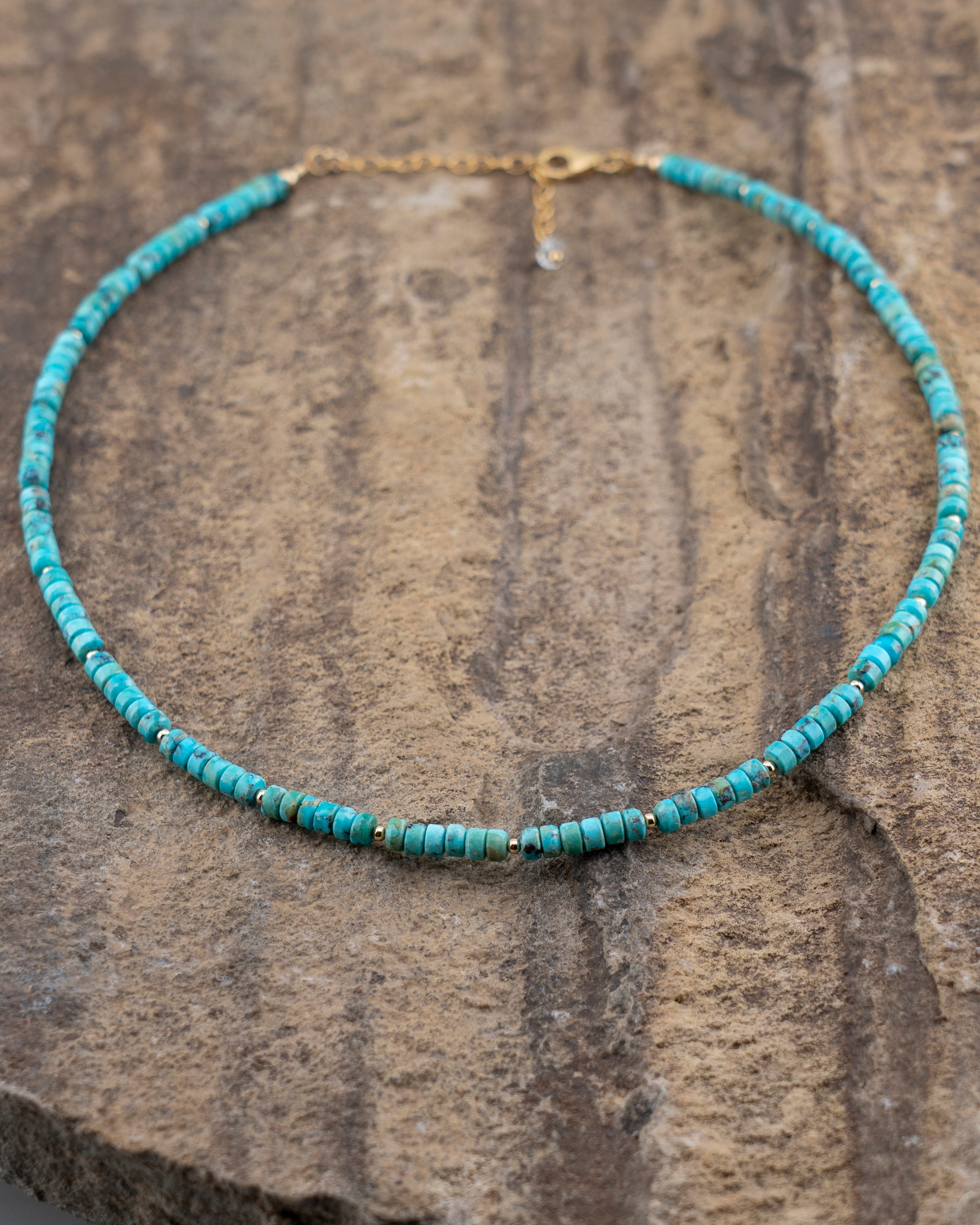 Azure Mesa Turquoise Heishi Necklace