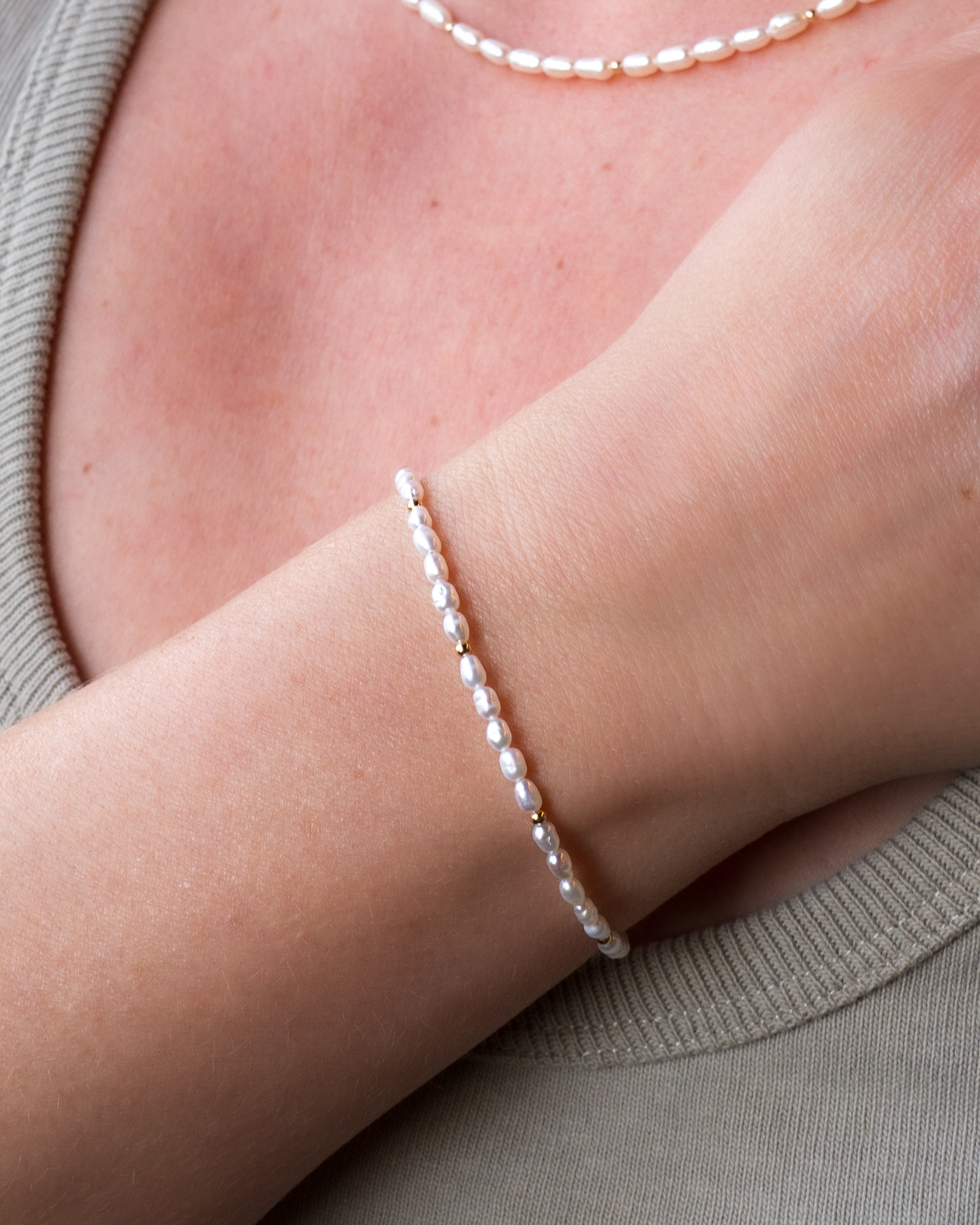 Morning Tide Freshwater Rice Pearl Bracelet