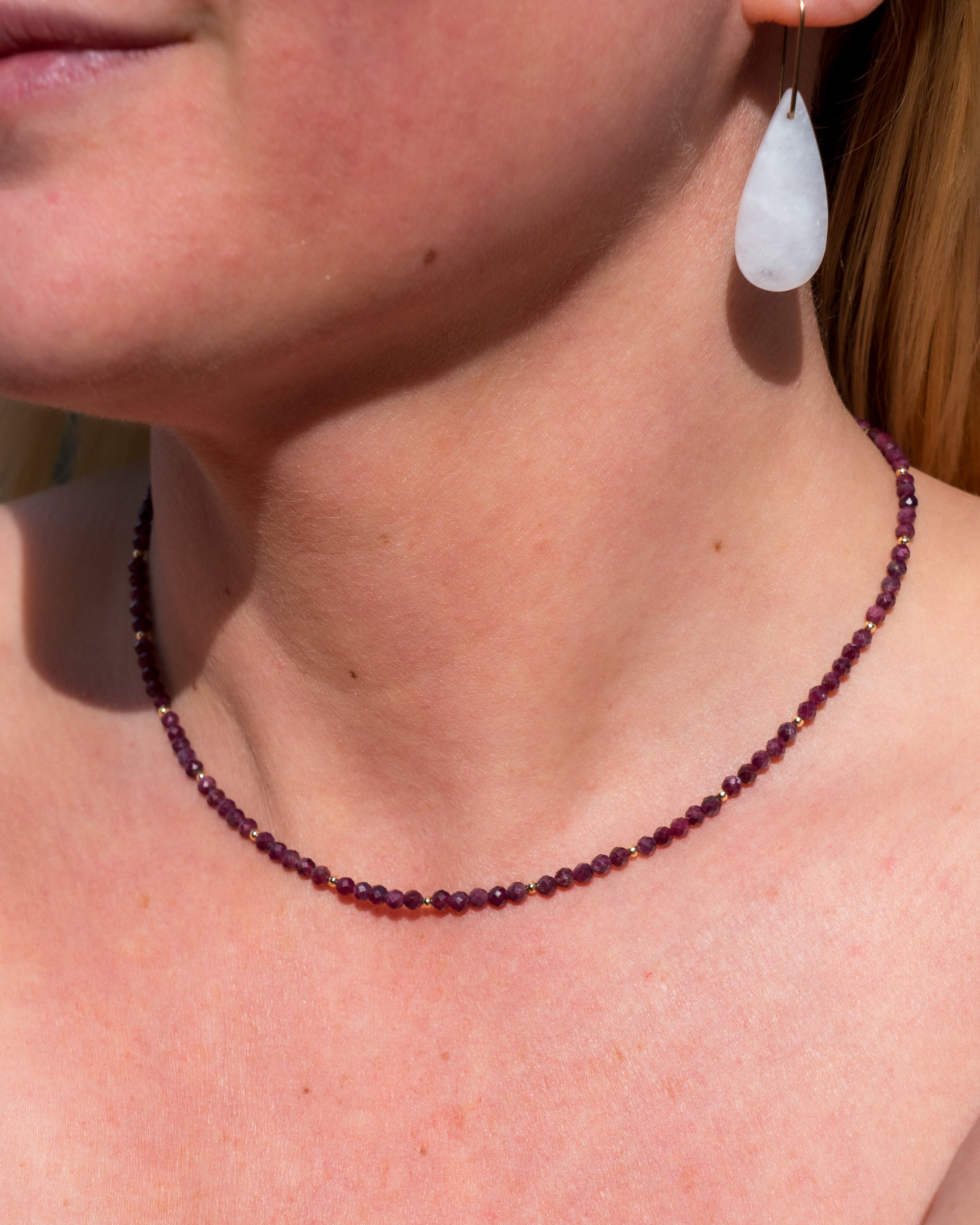 Velvet Twilight Rubellite Tourmaline Necklace