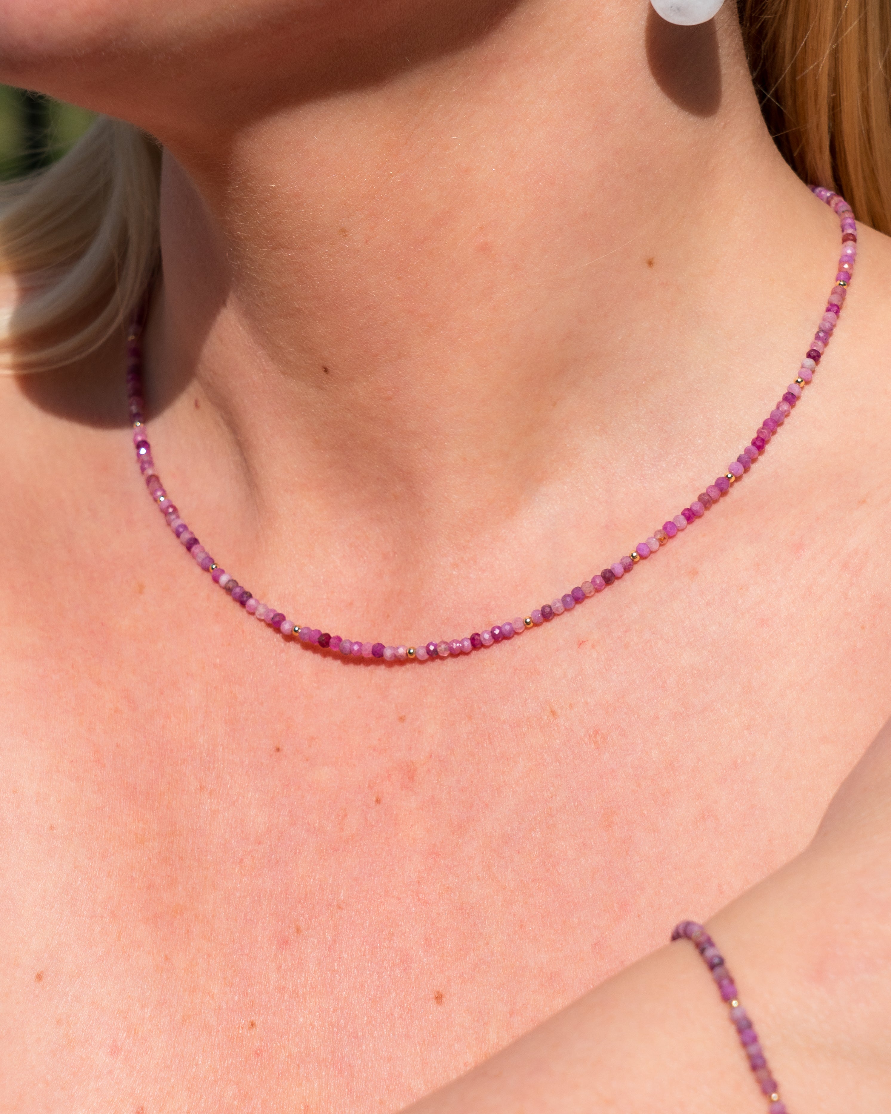Desert Bloom Pink Ruby Necklace