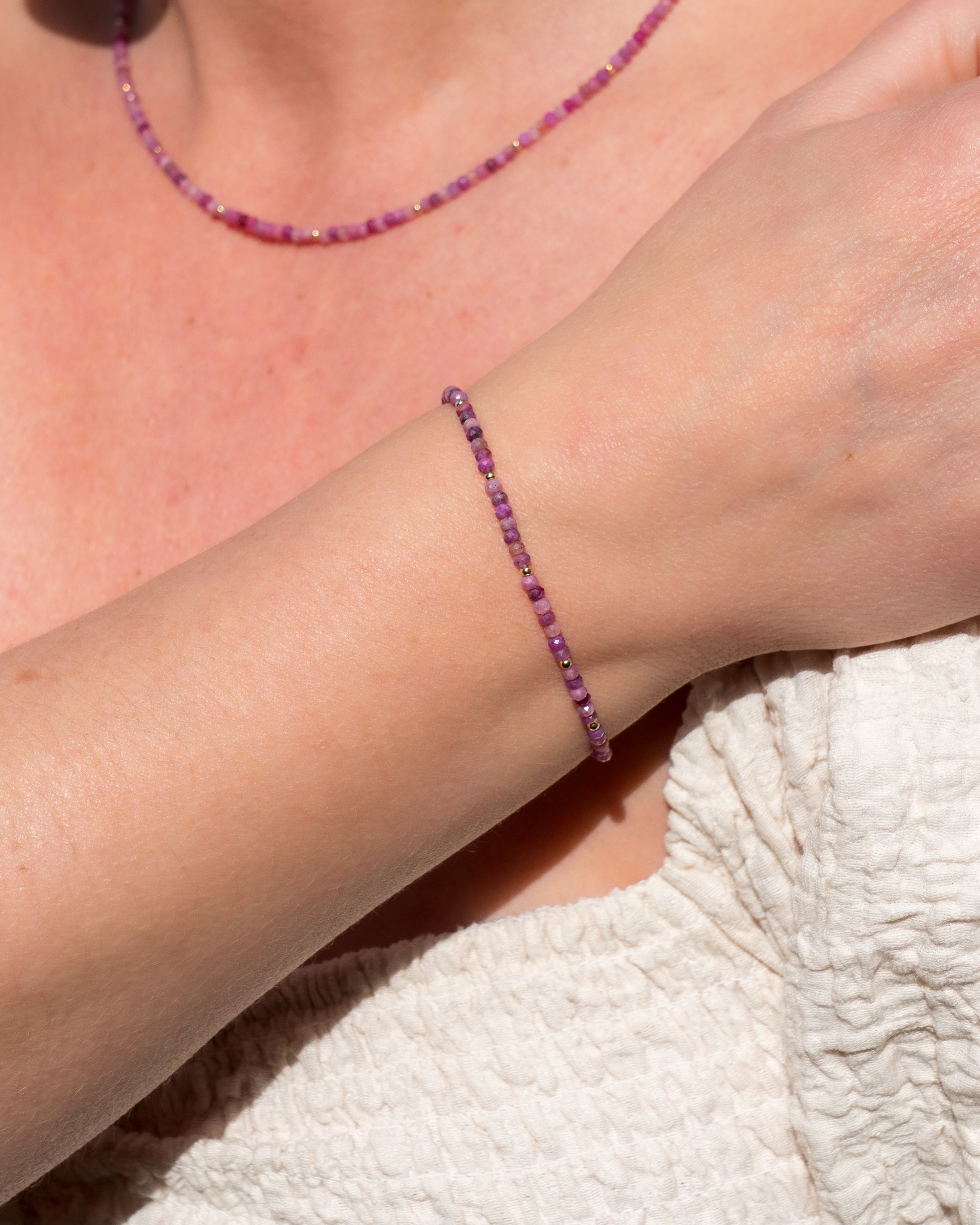 Desert Bloom Pink Ruby Bracelet