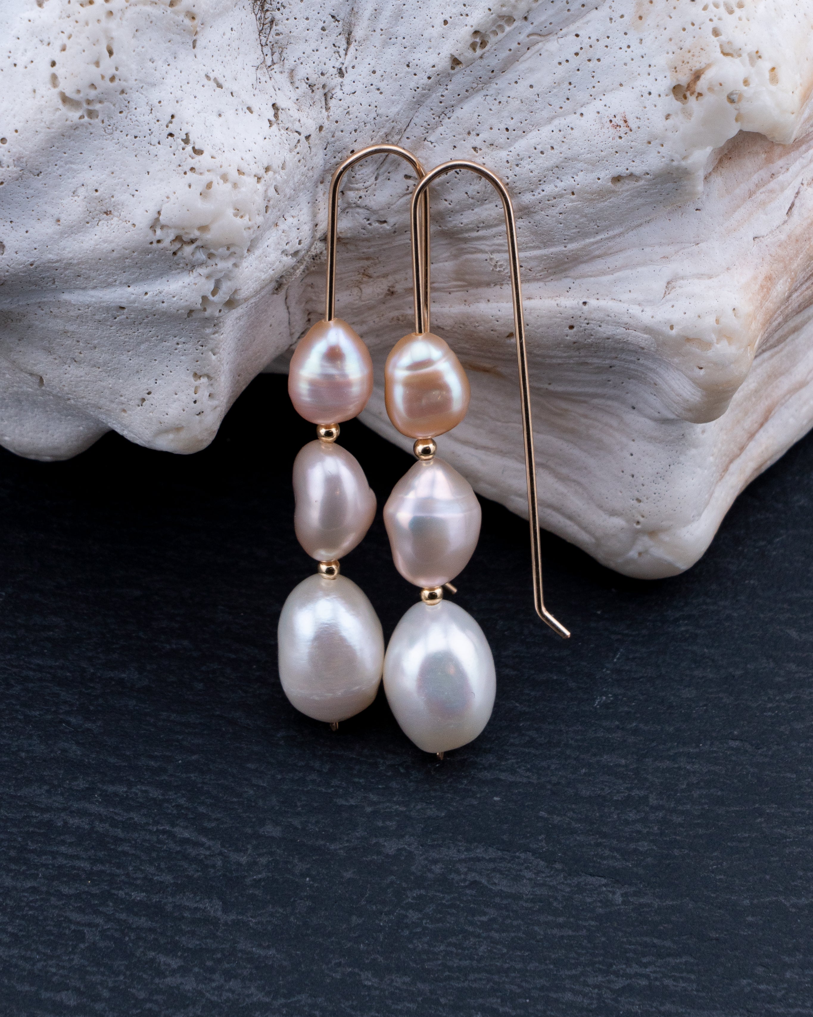 Three Tides Pearl Earrings