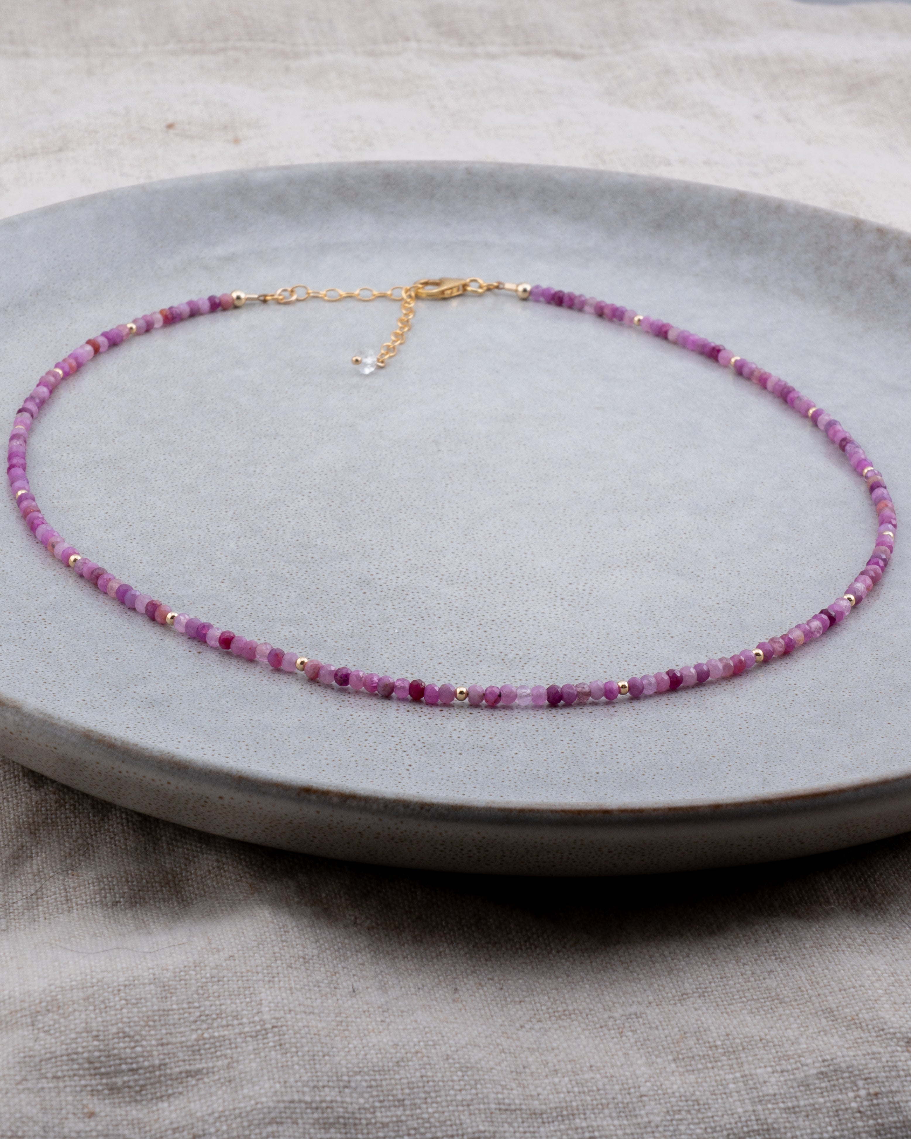 Desert Bloom Pink Ruby Necklace