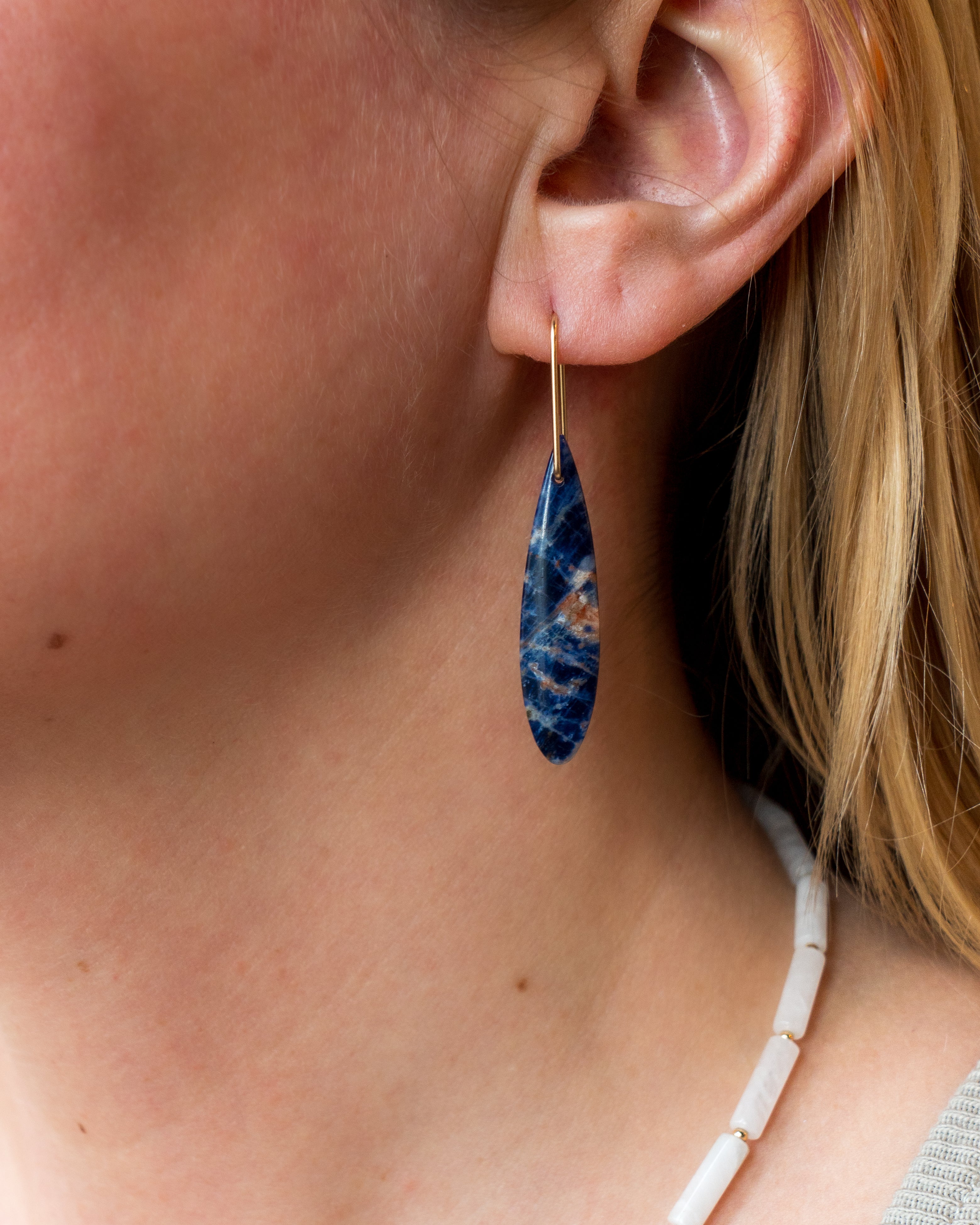 Blue Sodalite Teardrop Dangles