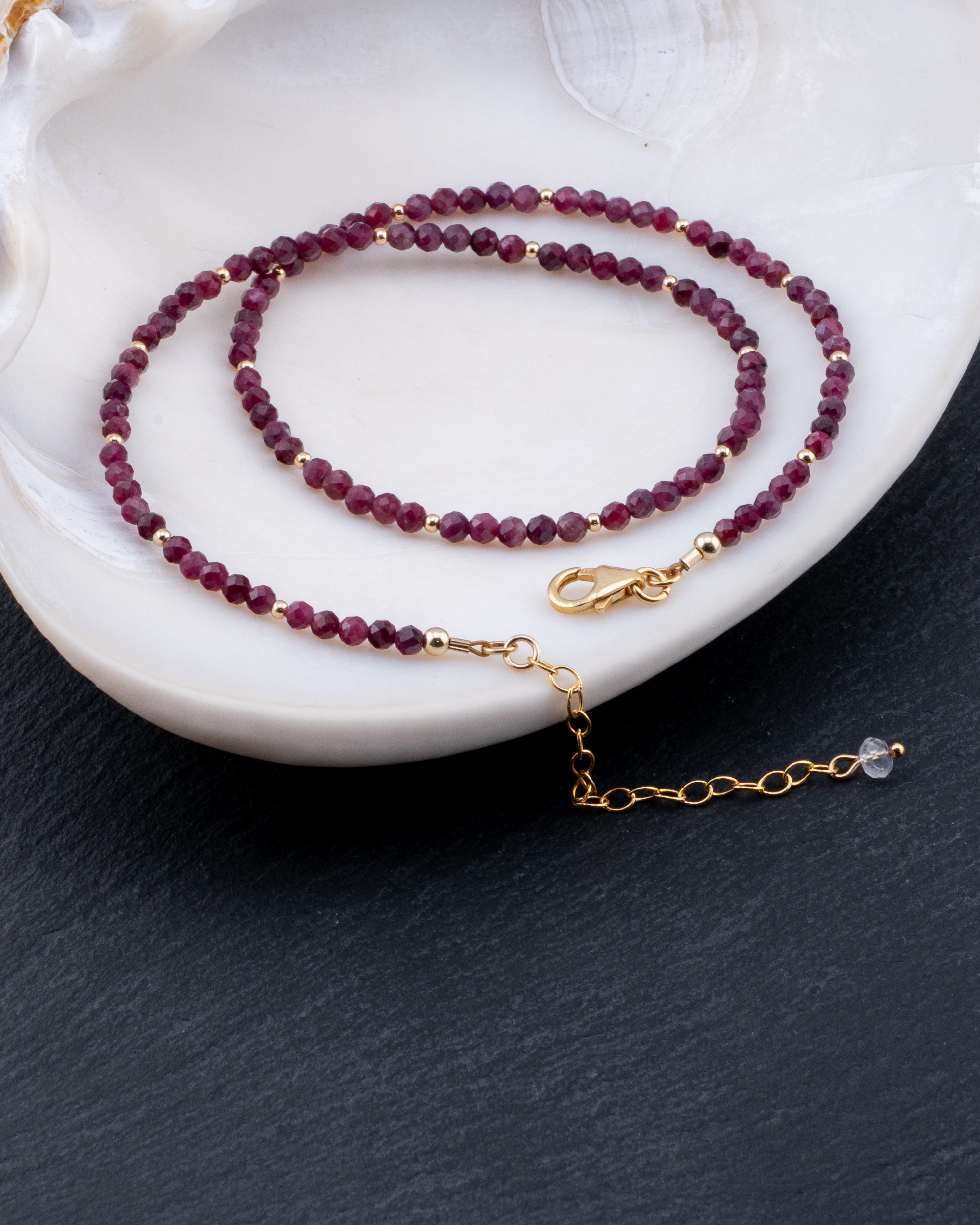 Velvet Twilight Rubellite Tourmaline Necklace