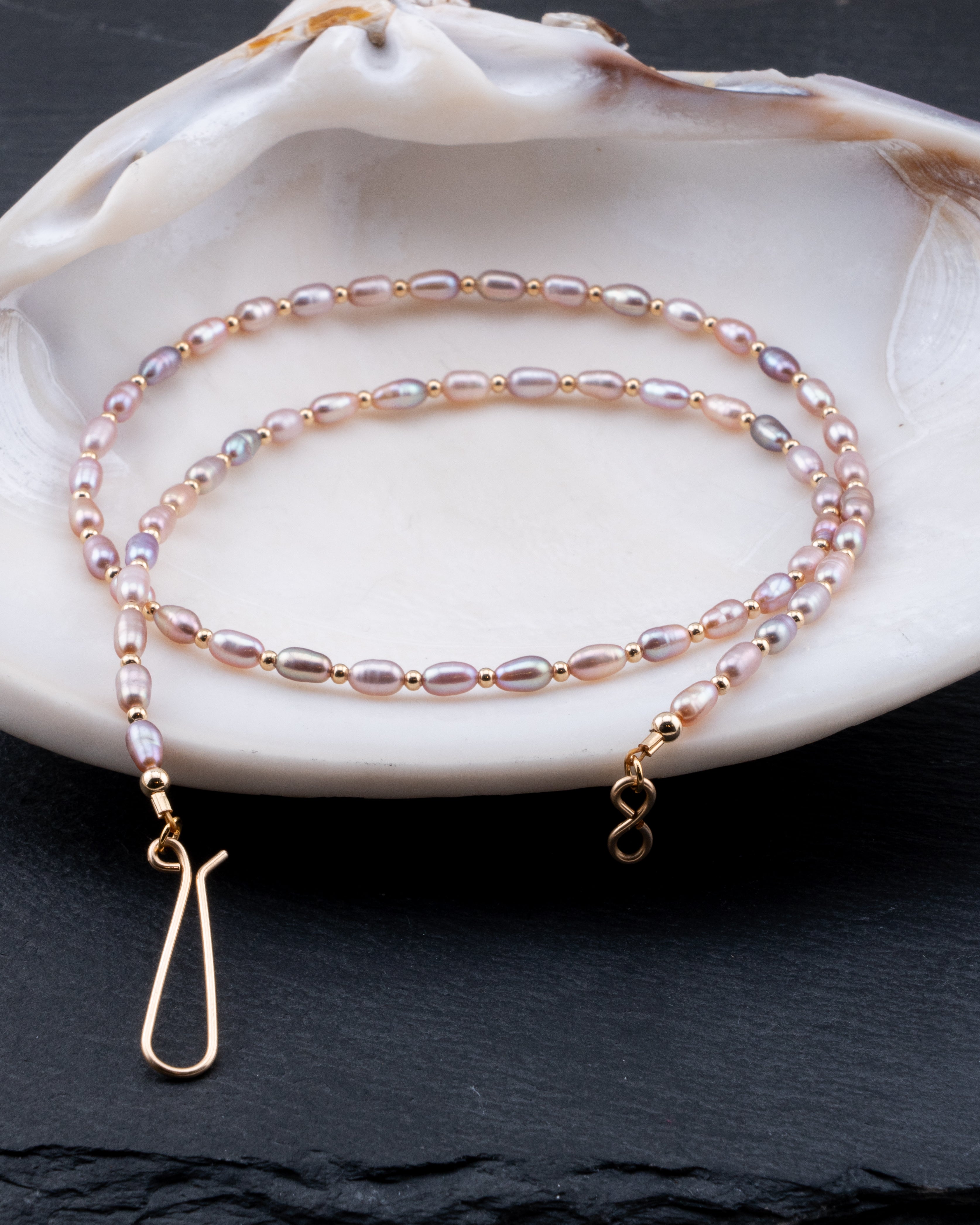 Sunkissed Mauve Freshwater Pearl Necklace