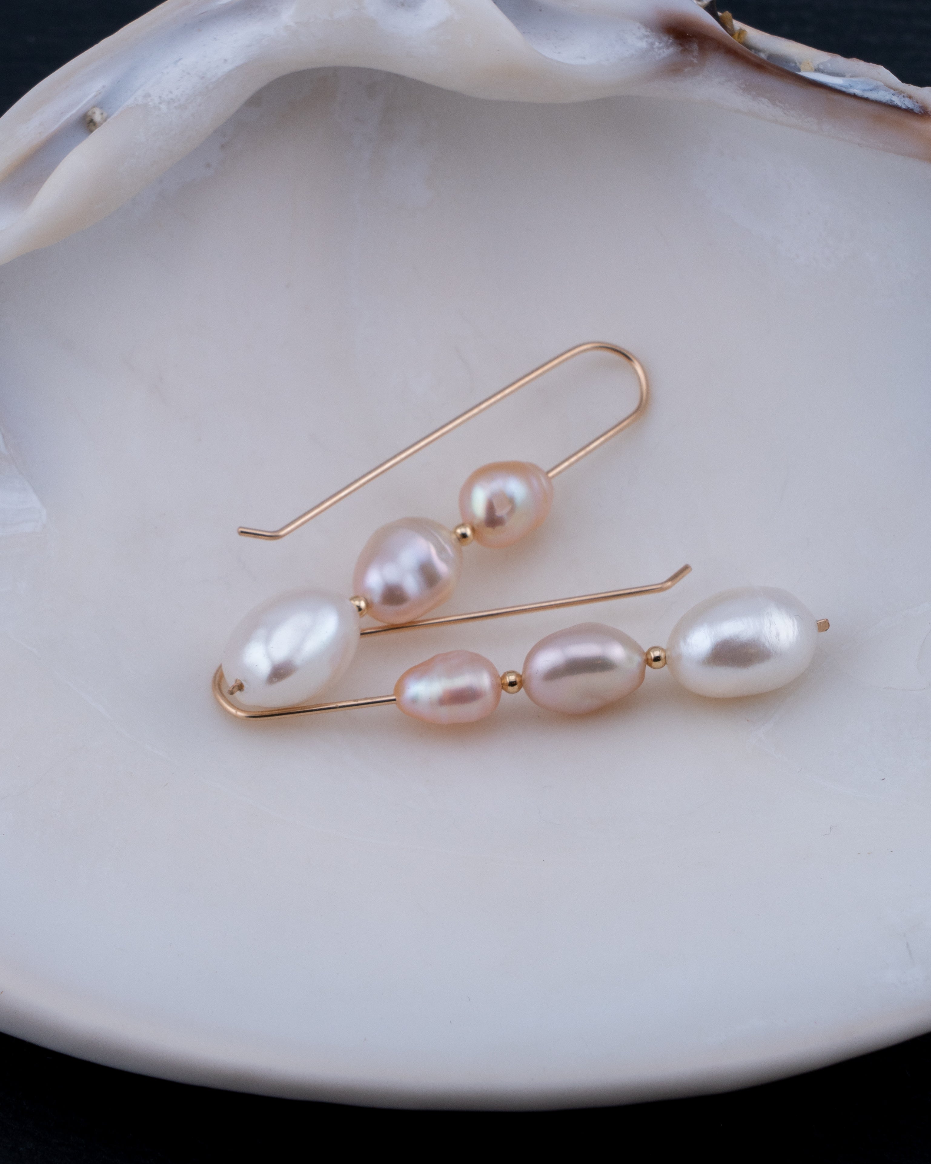 Three Tides Pearl Earrings