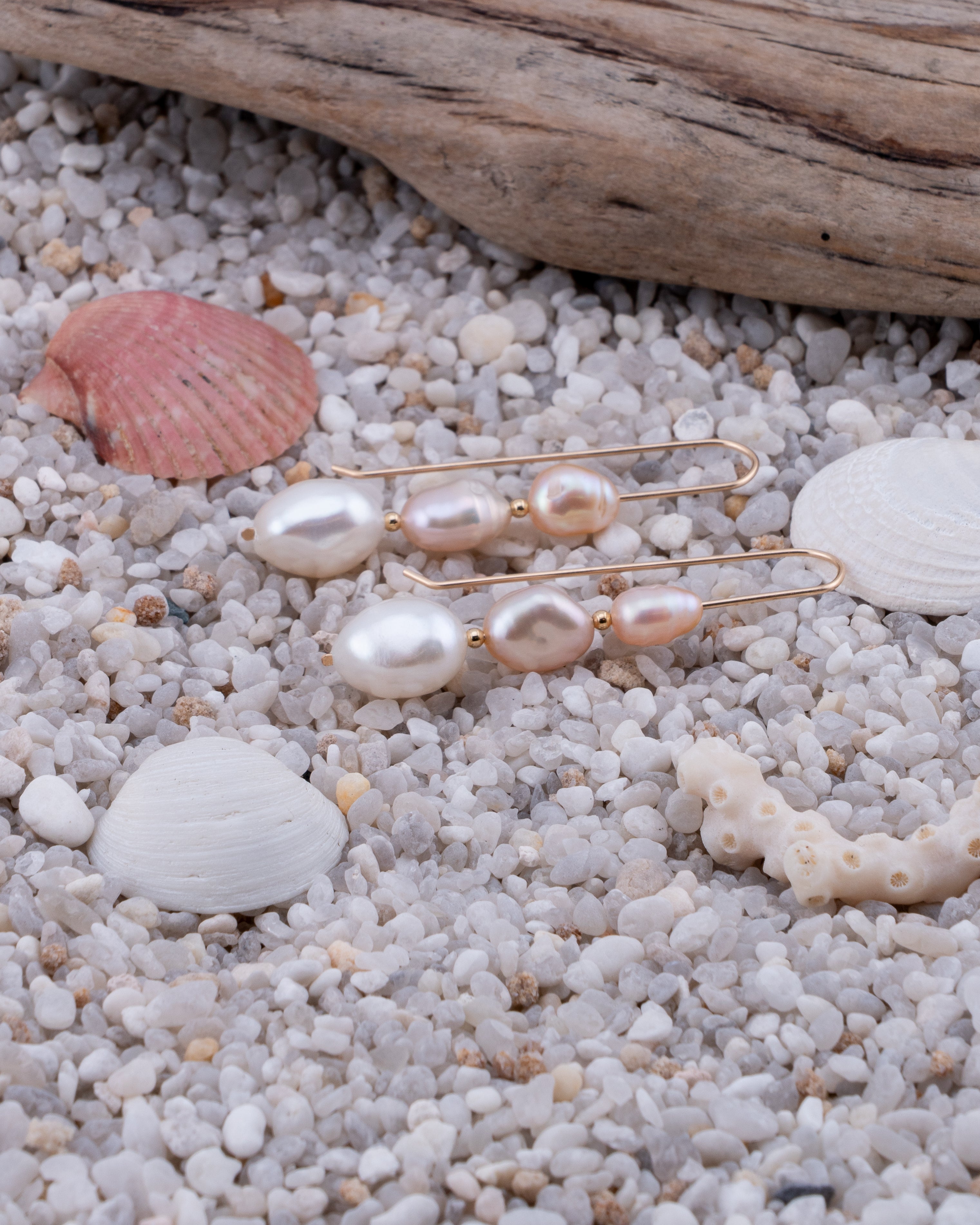 Three Tides Pearl Earrings