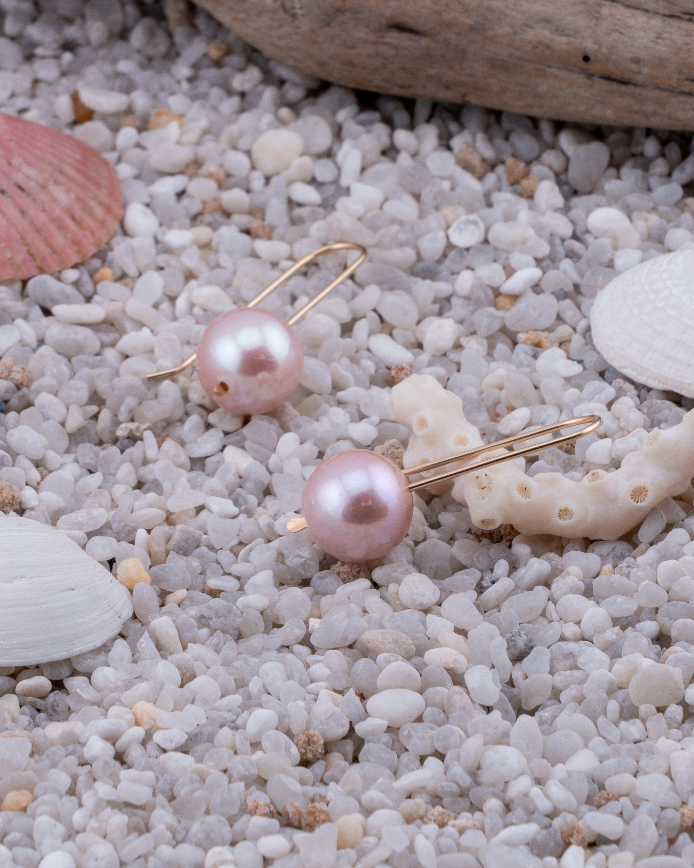 Pastel Dawn Pink Edison Pearl Earrings