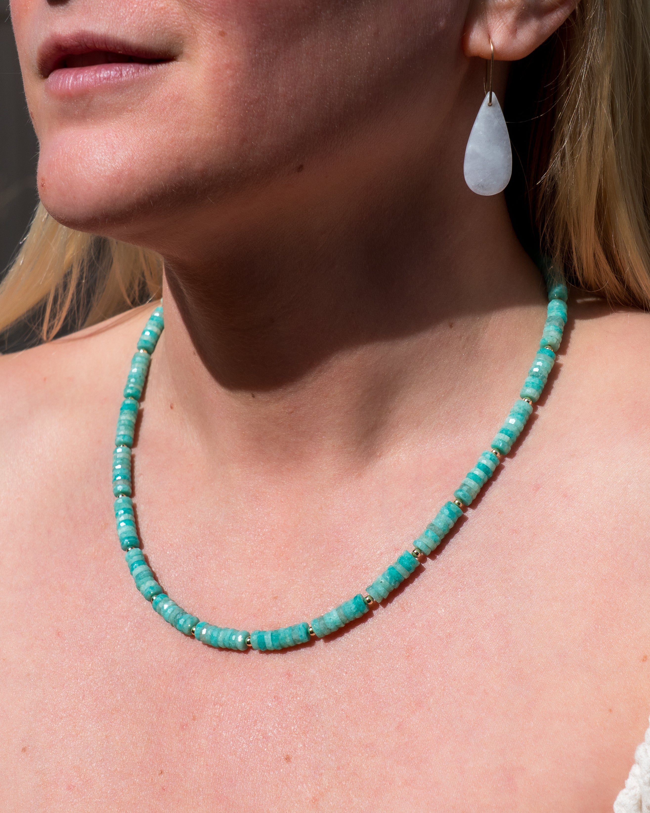 Andean Cove Peruvian Amazonite Heishi Necklace