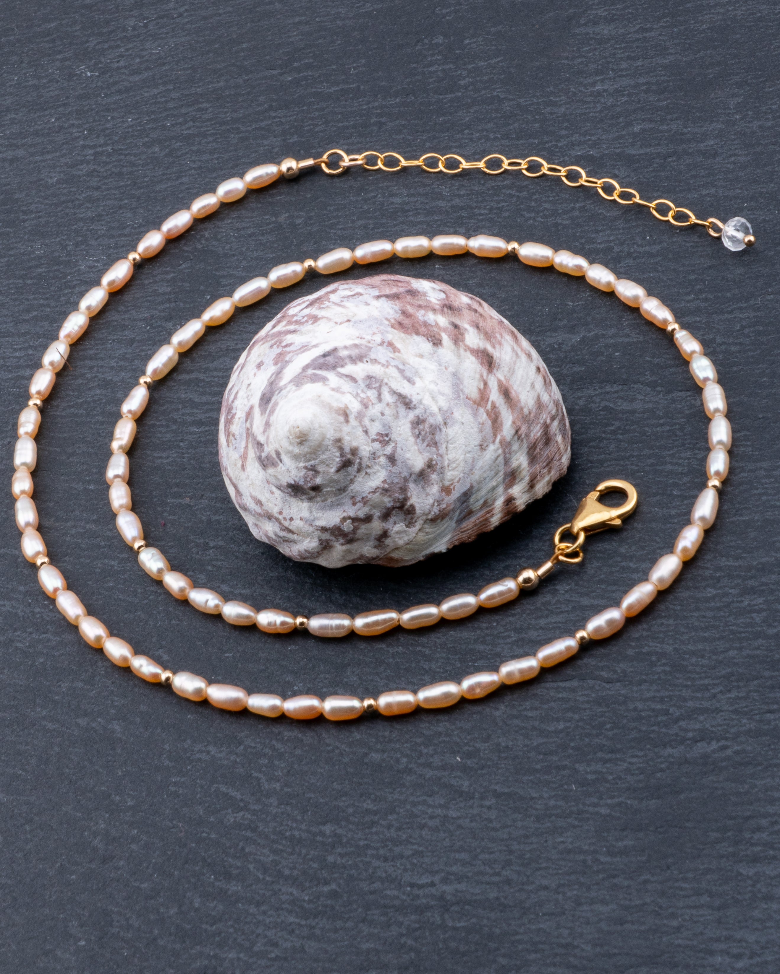 Golden Shores Peach Freshwater Pearl Necklace