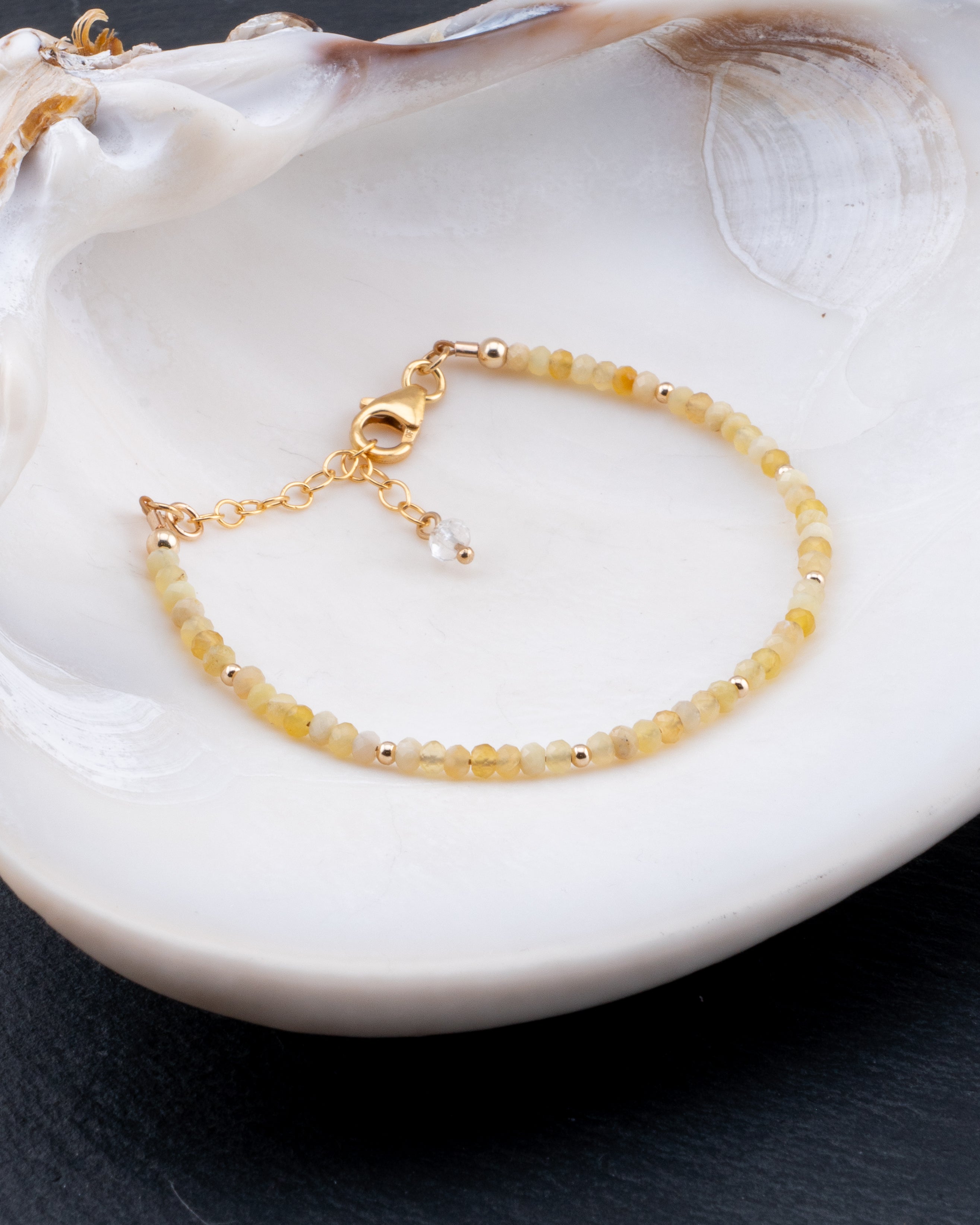 Saffron Glow Yellow Opal Bracelet