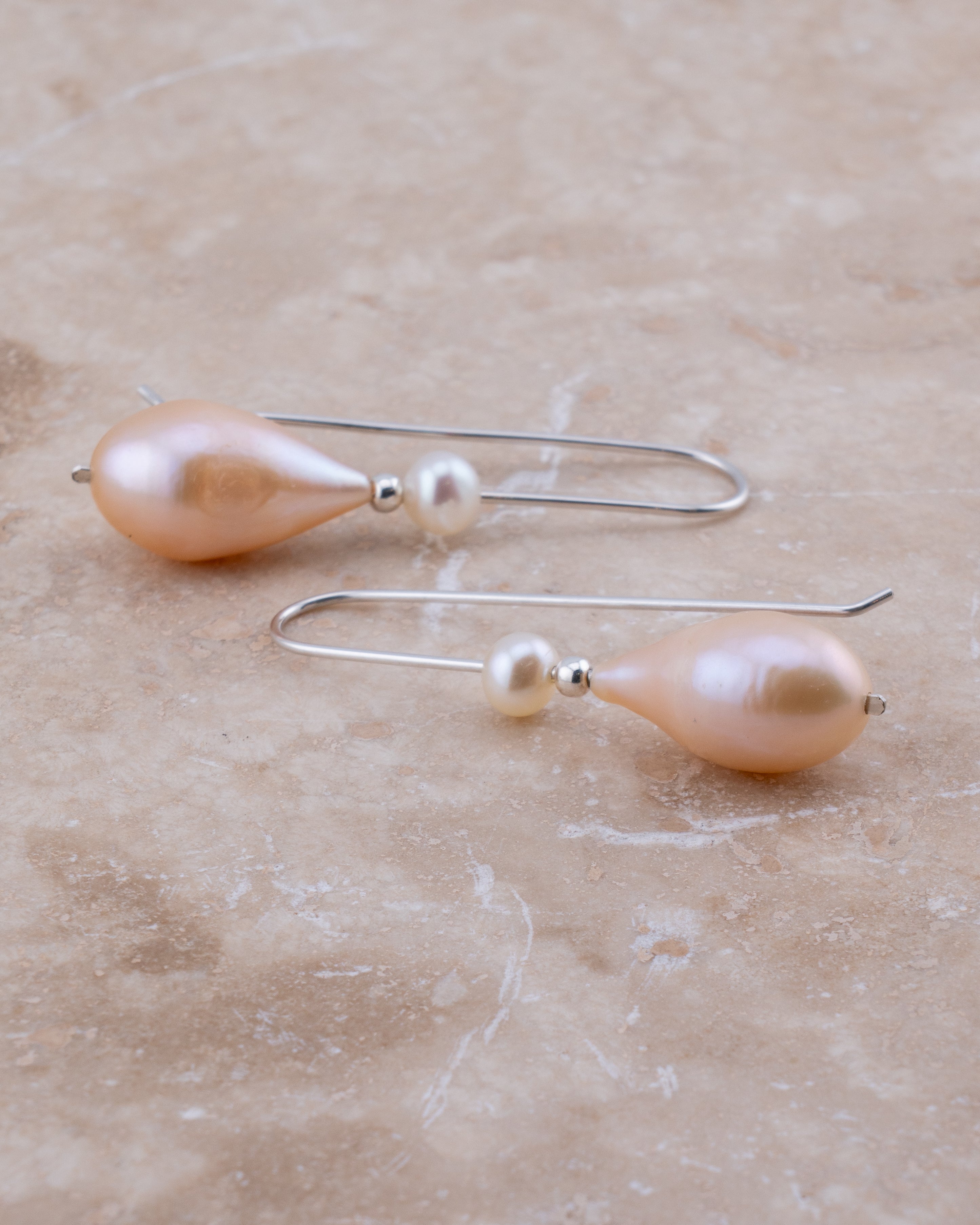 Warm Rain Pearl Earrings