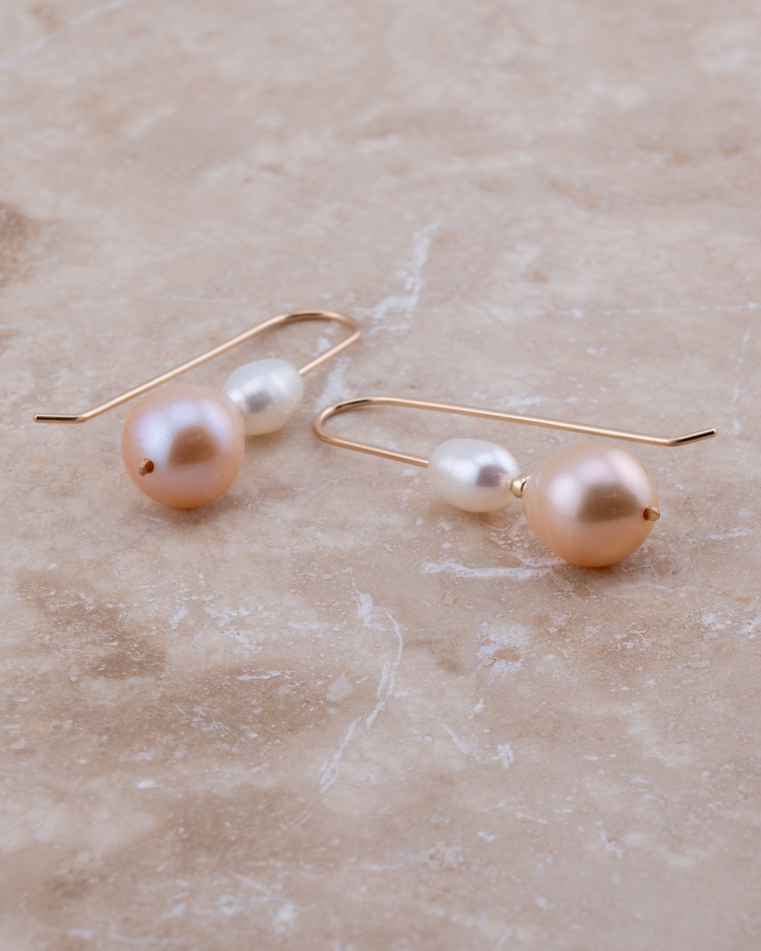 Peach Cove Pearl Earrings