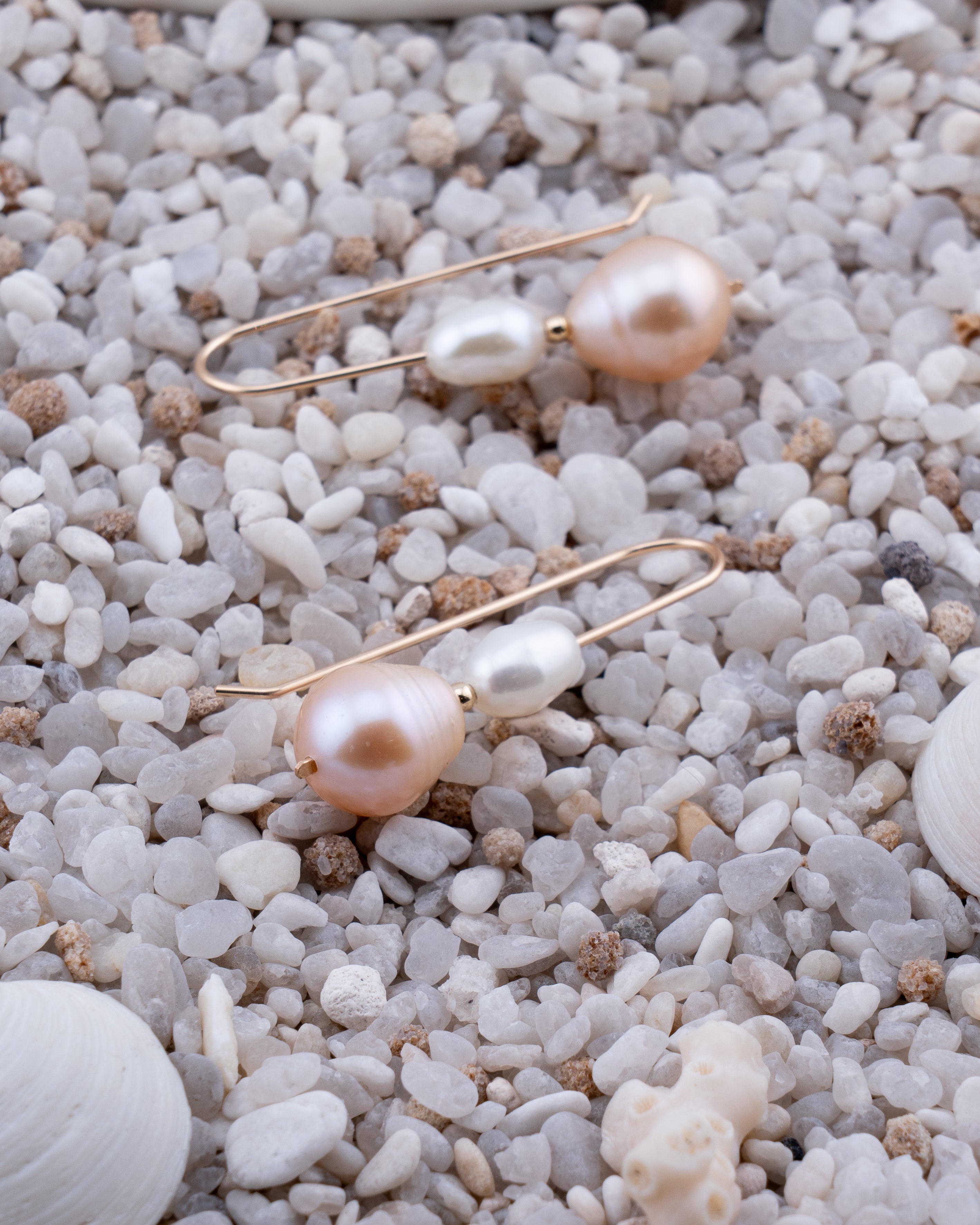 Peach Cove Pearl Earrings