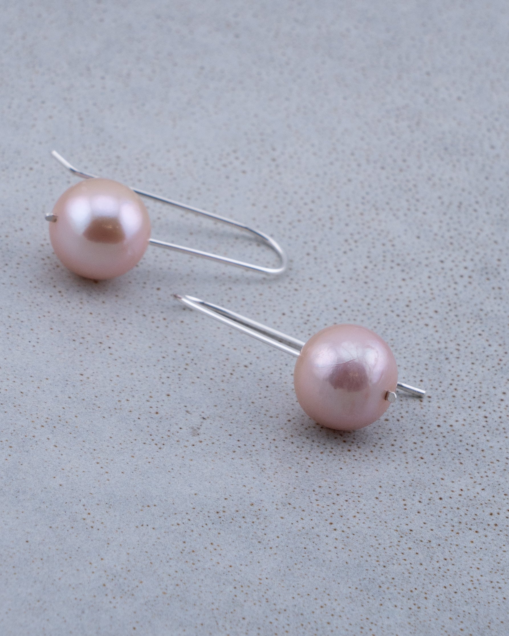 Rose Dusk Pink Edison Pearl Earrings