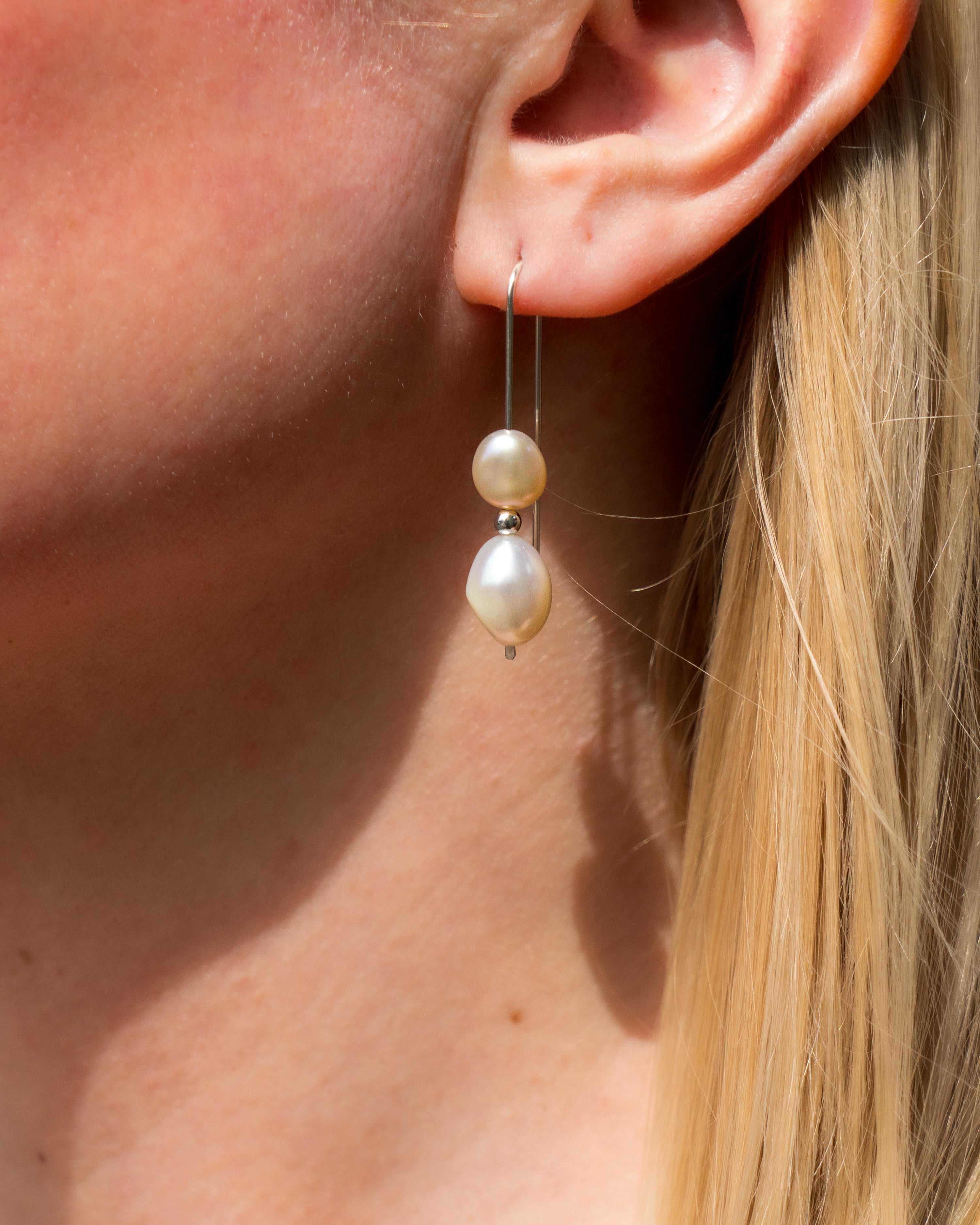 Moonlit Shore Pearl Earrings