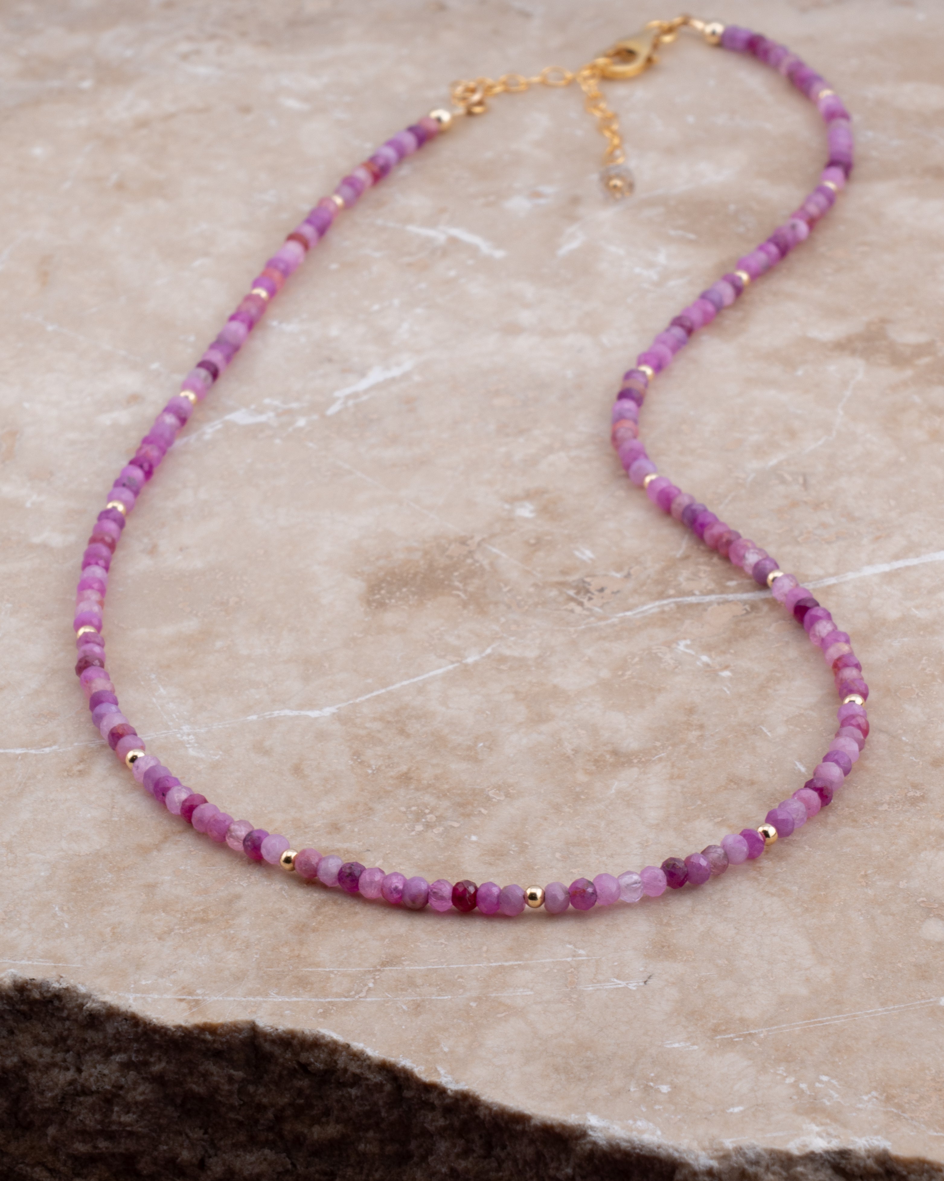 Desert Bloom Pink Ruby Necklace
