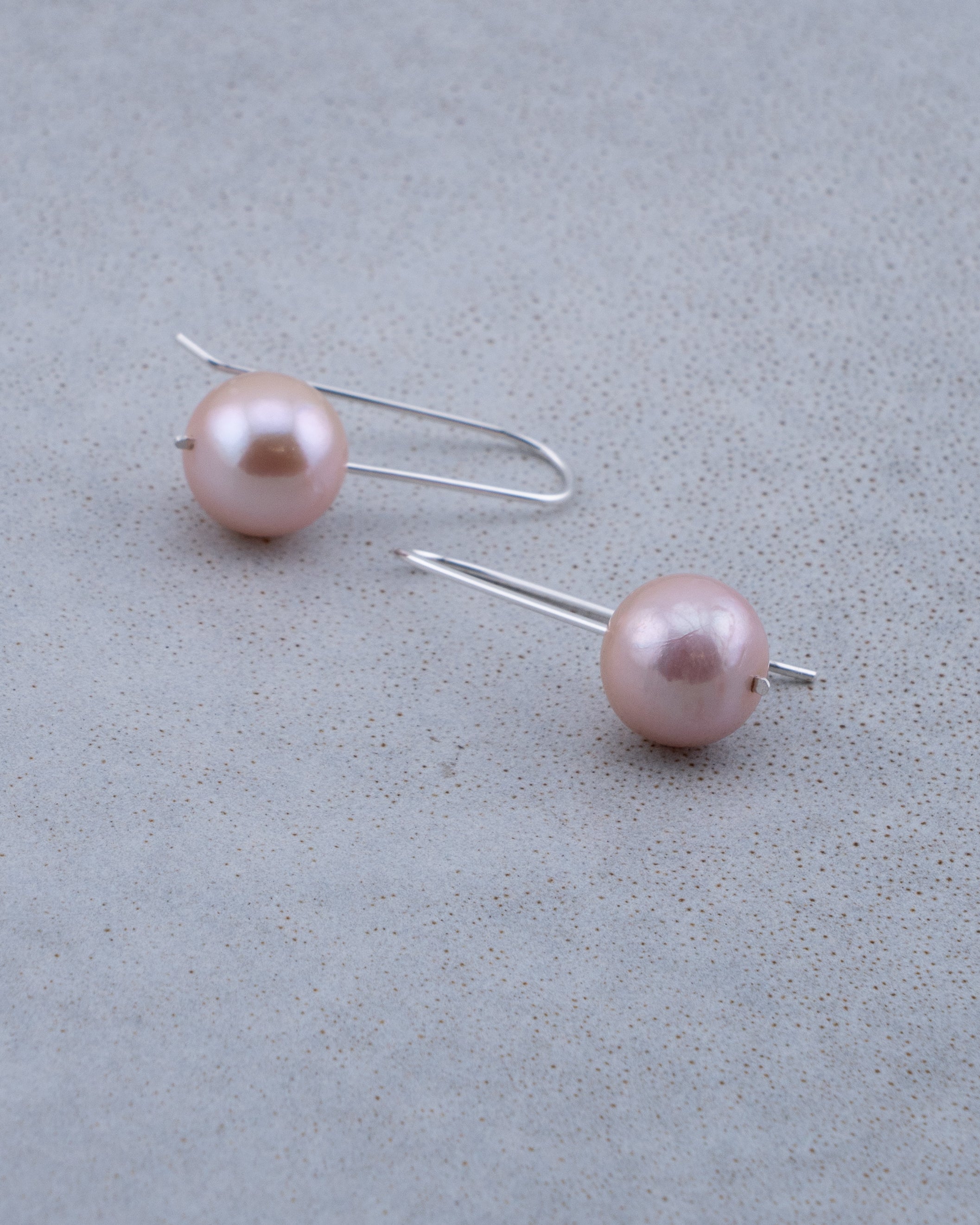 Rose Dusk Pink Edison Pearl Earrings