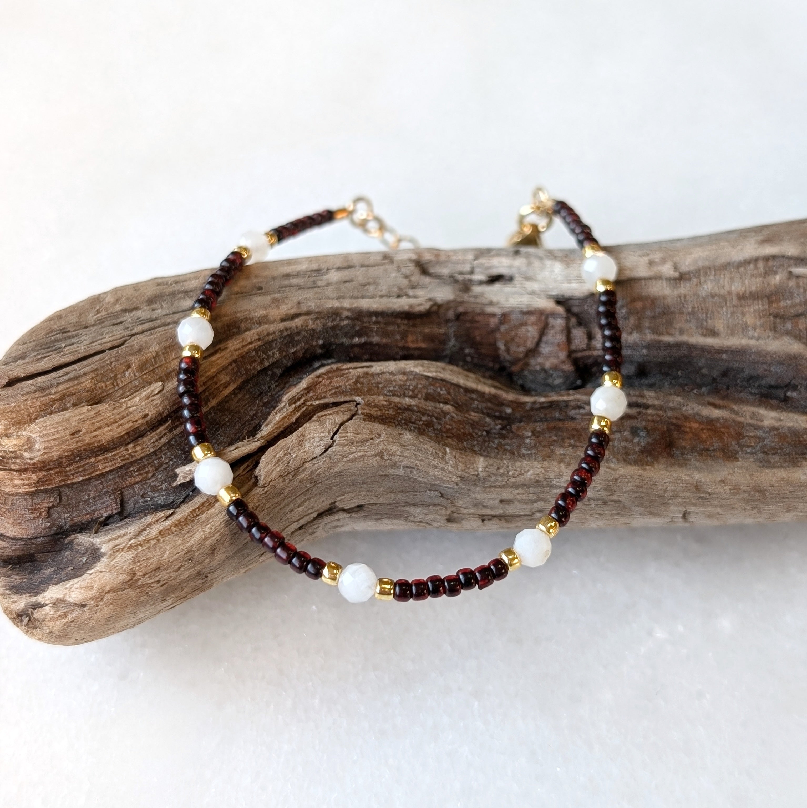 Moonstone Ruby Bracelet