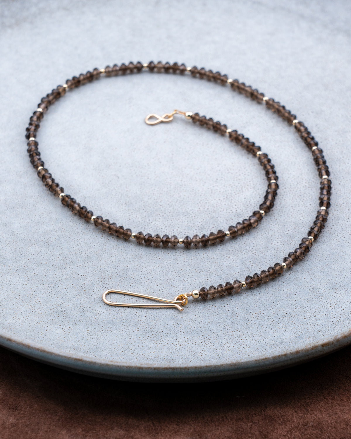 Velvet Noir Smoky Quartz Necklace