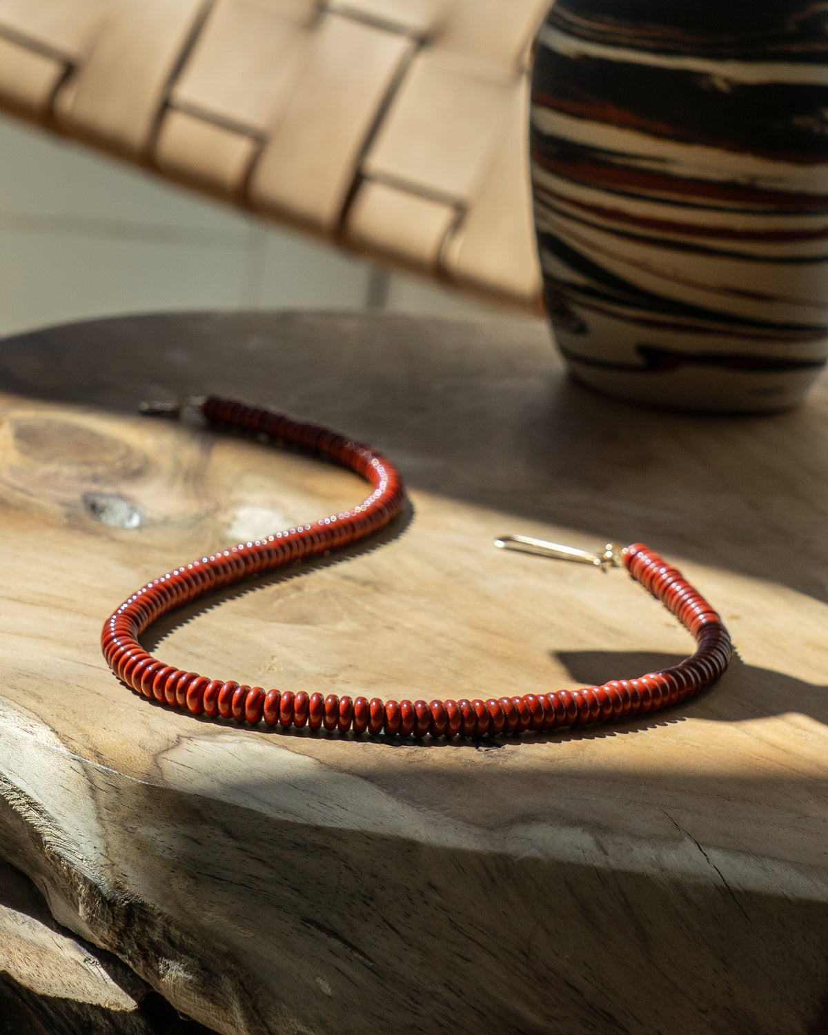 Canyon Clay Jasper Rondelle Necklace