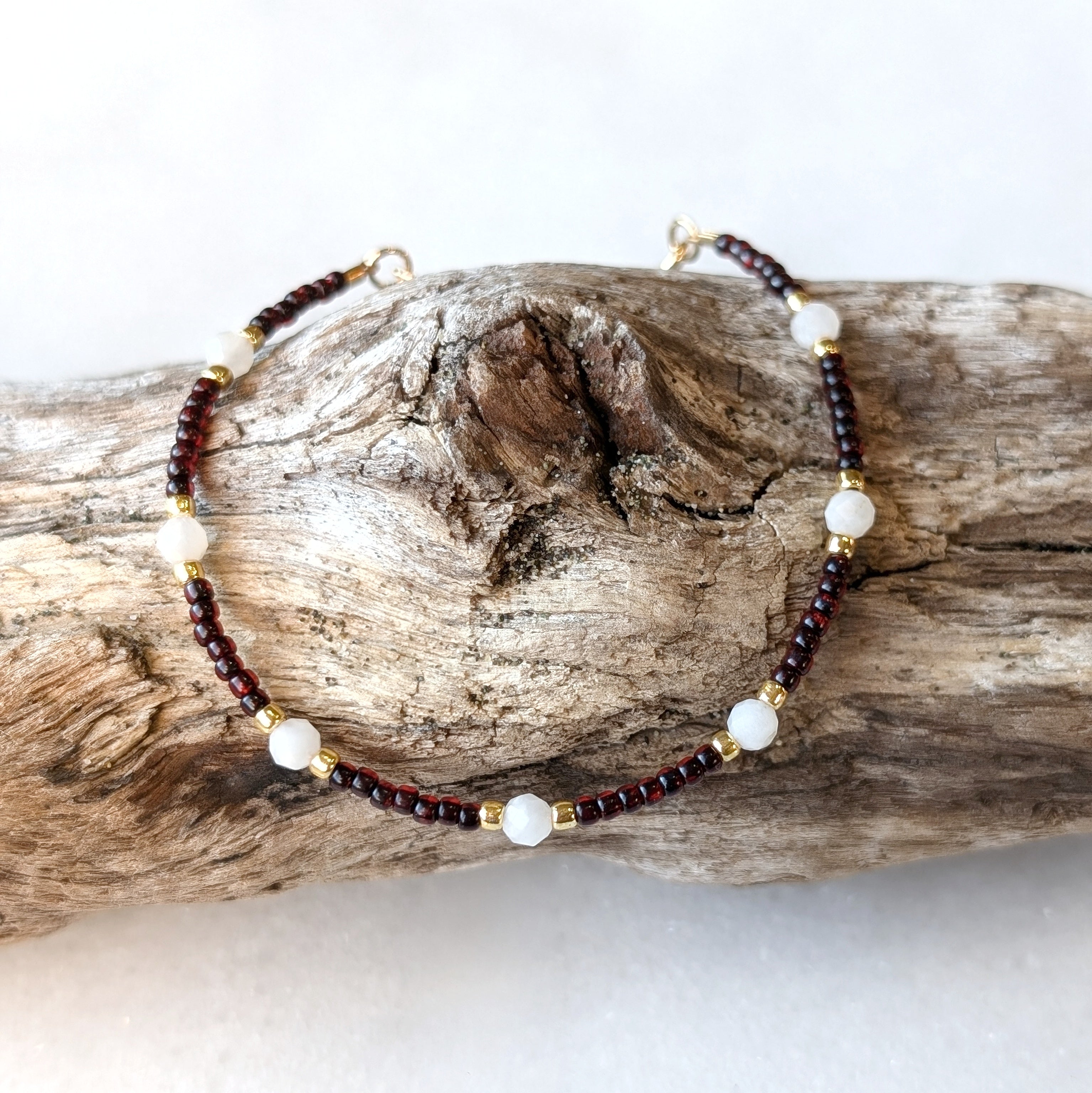 Moonstone Ruby Bracelet
