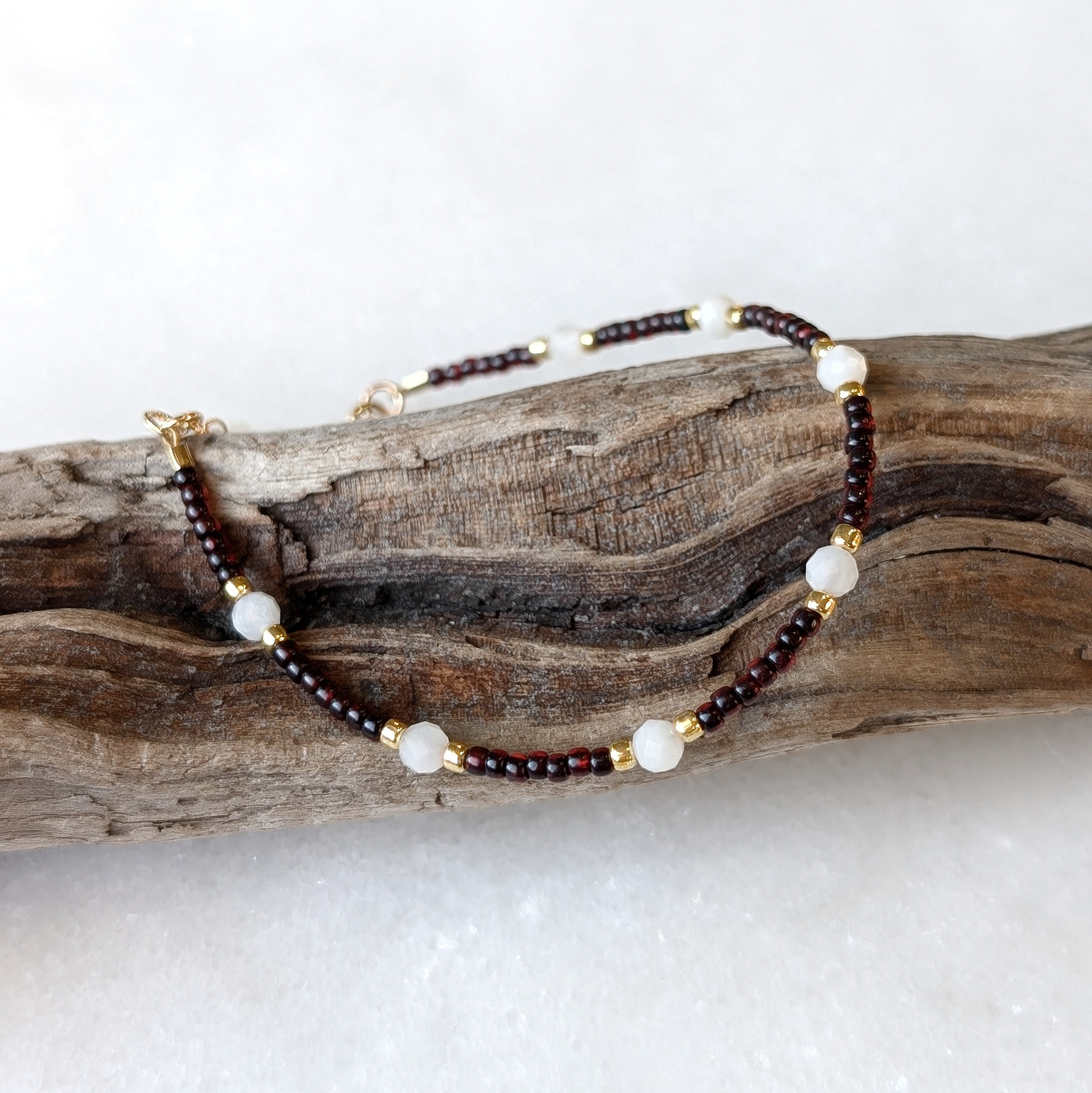 Moonstone Ruby Bracelet
