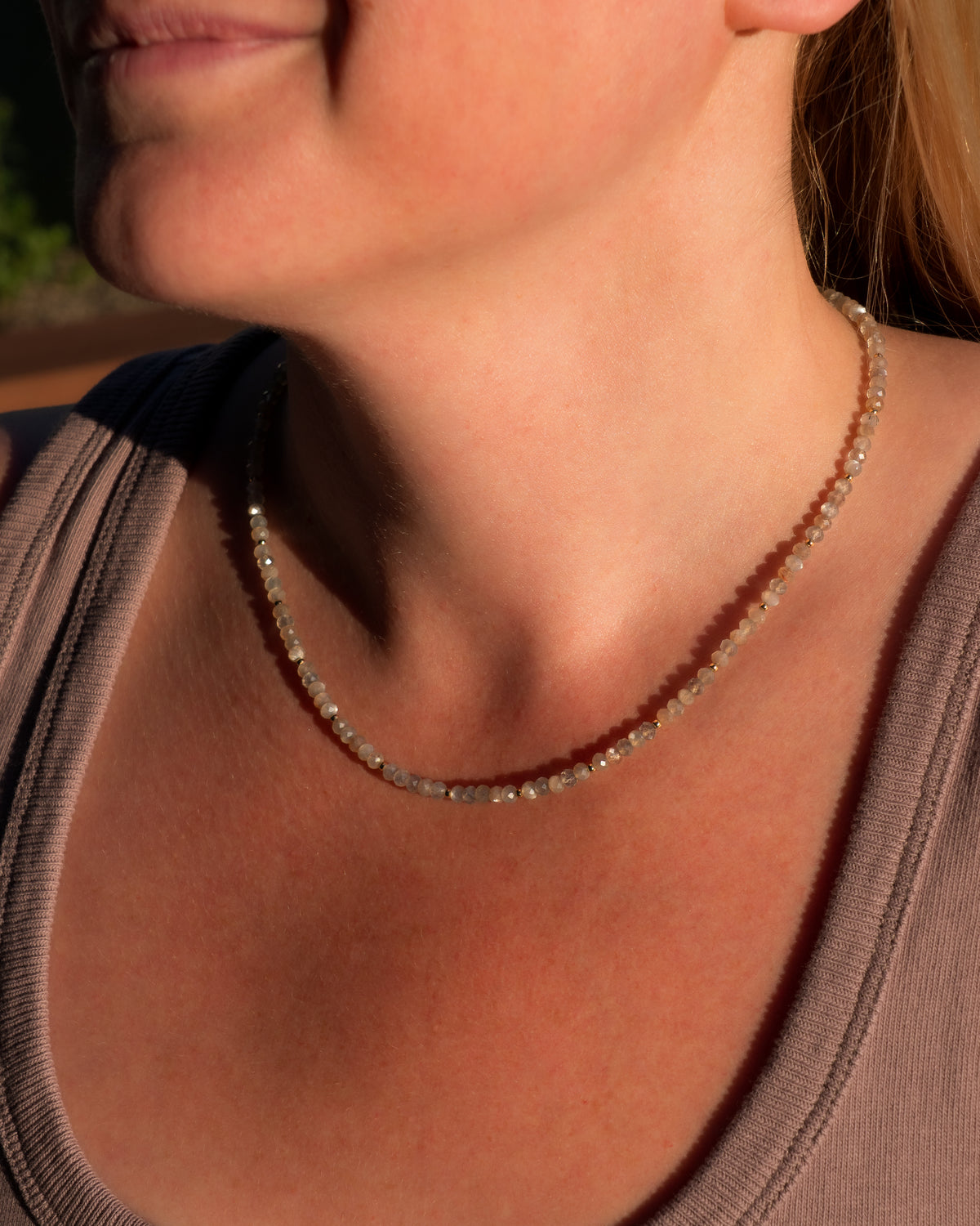 Champagne Frost Moonstone Necklace