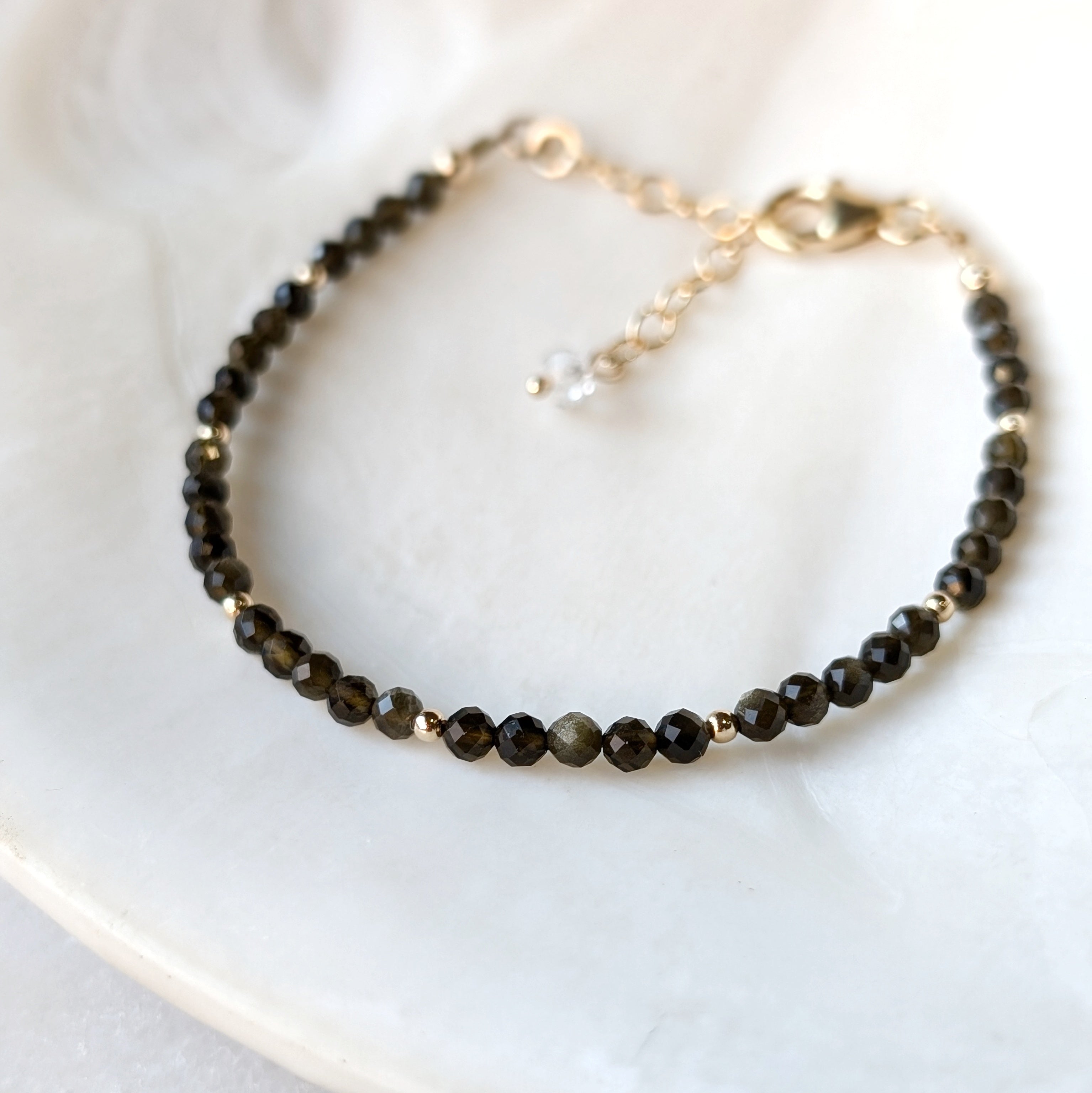Golden Obsidian Grounding Luxe Bracelet