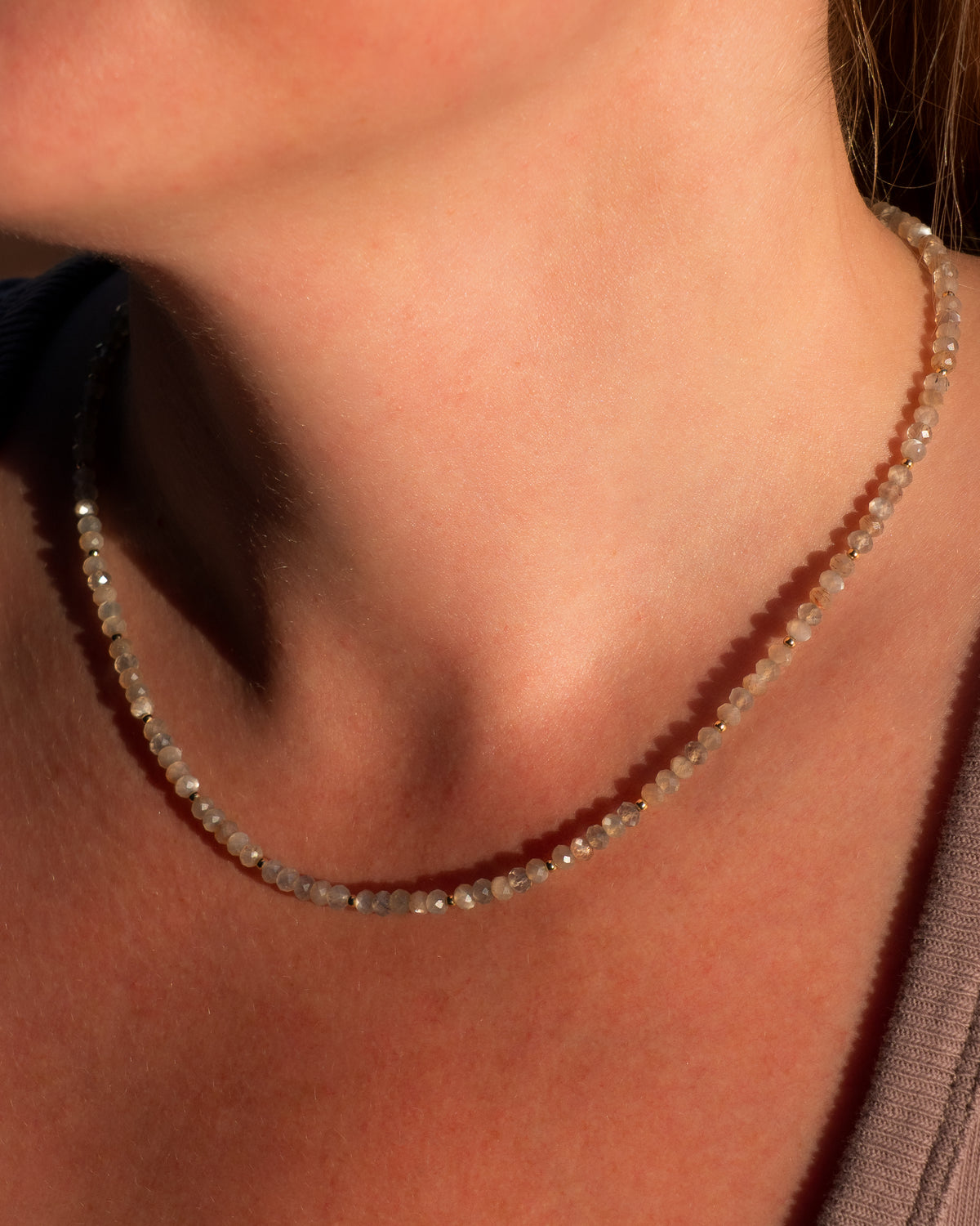 Champagne Frost Moonstone Necklace